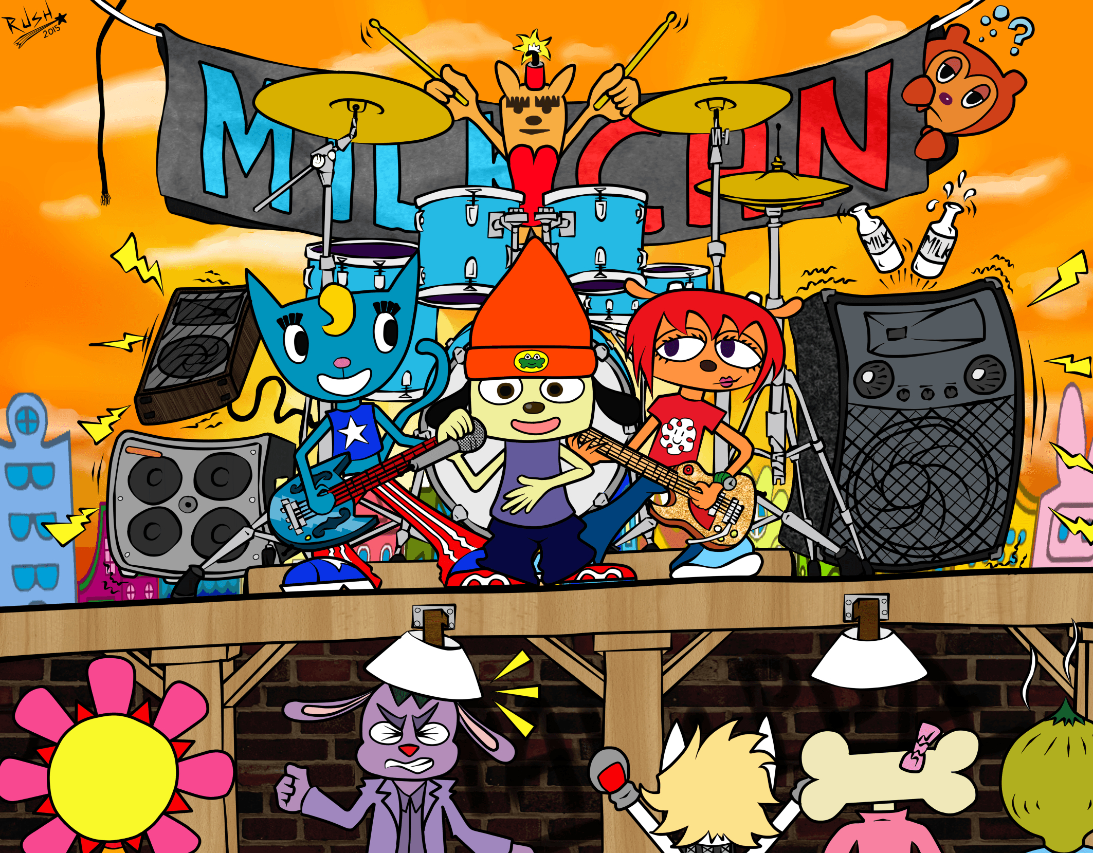 2130x1660 Parappa the rapper doodles, Desktop