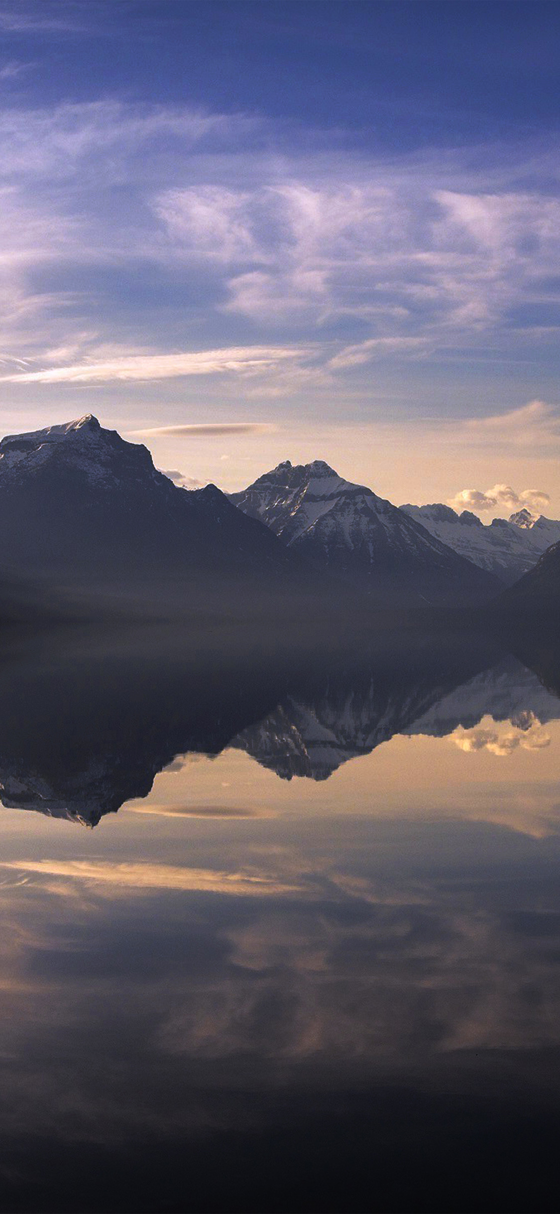 1130x2440 Lake Mcdonald Nature Mountain Sky, Phone