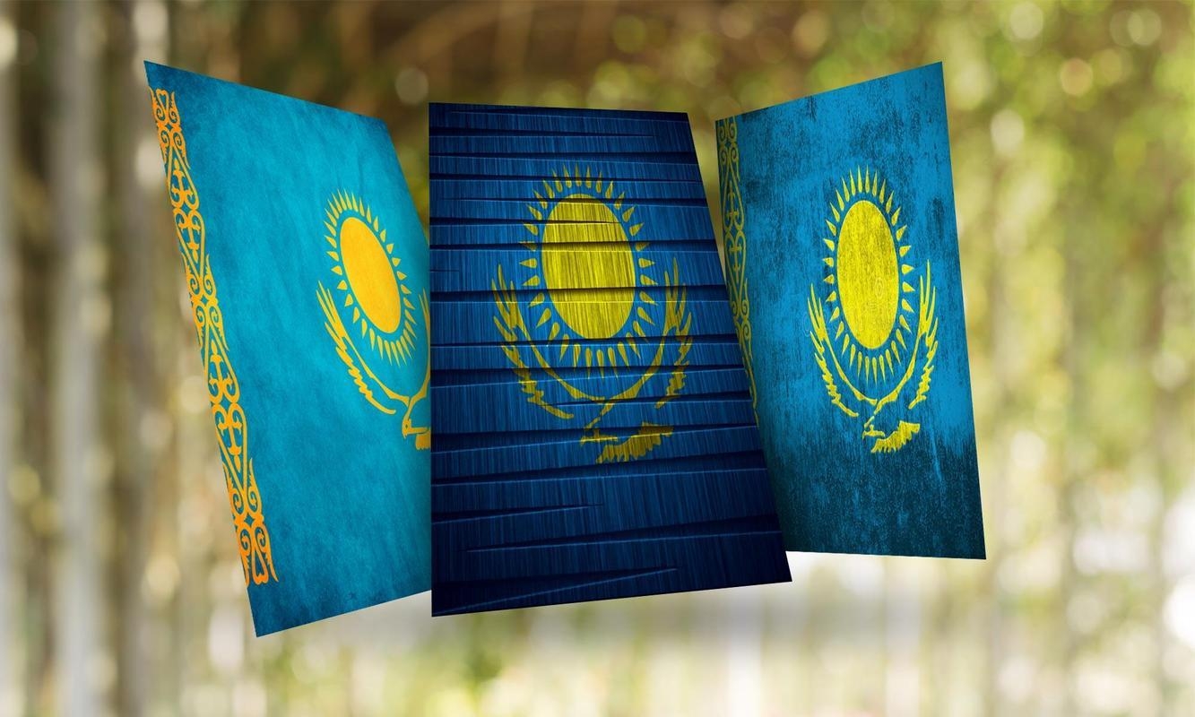 1340x800 Kazakhstan Flag Wallpaper for Android, Desktop