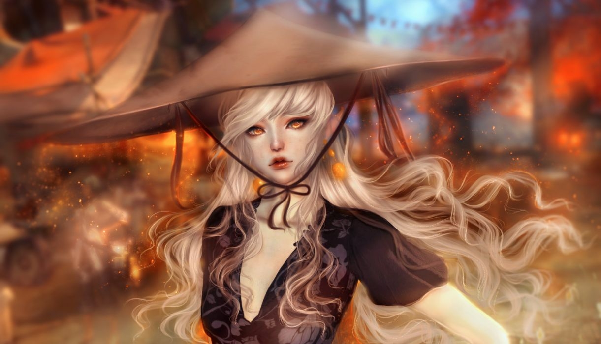 1230x700 3D graphics anime girls home beautiful fire nature fantasy, Desktop