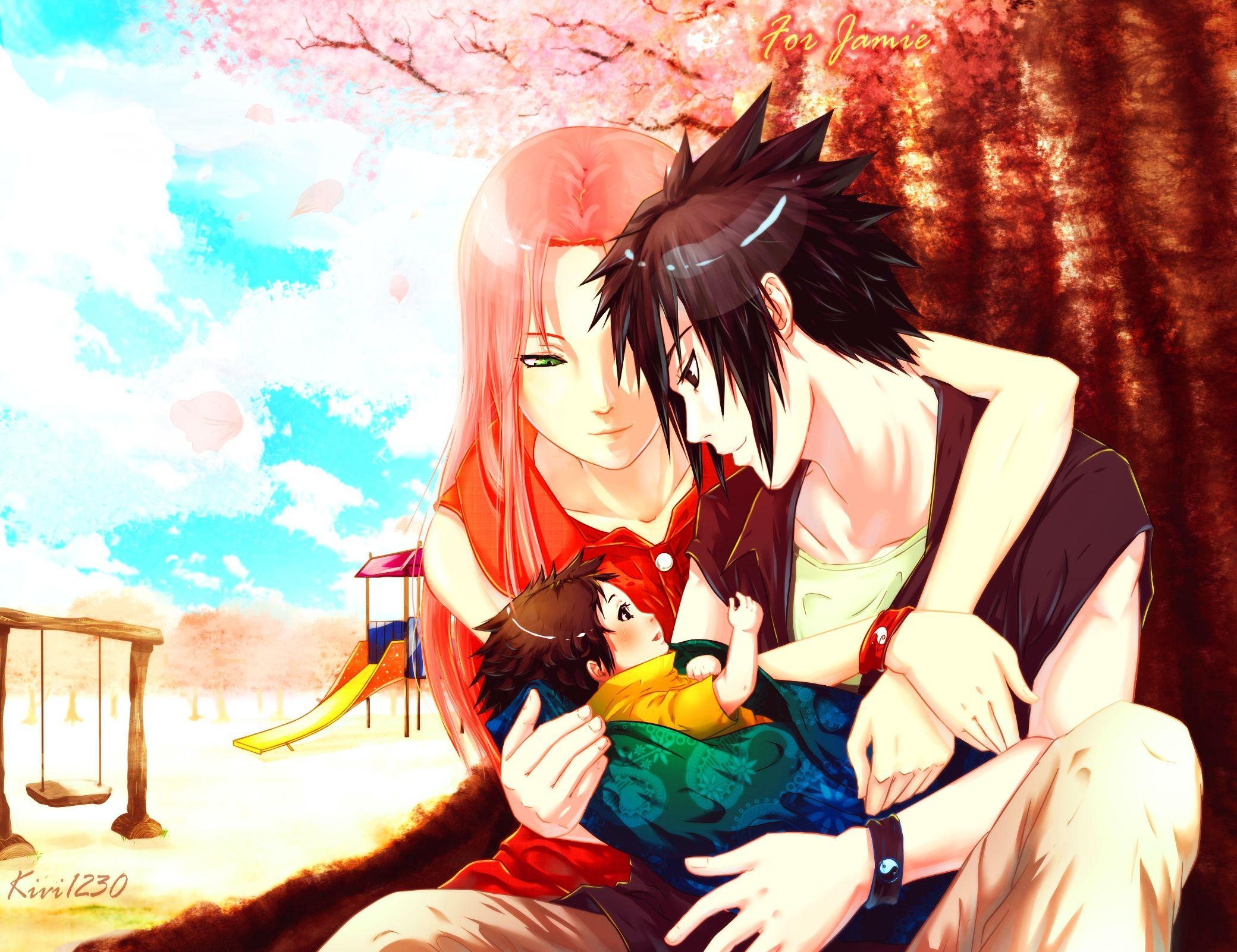 2080x1610 Sakura Sasuke and baby Sarada HD Wallpaper. Background Image, Desktop