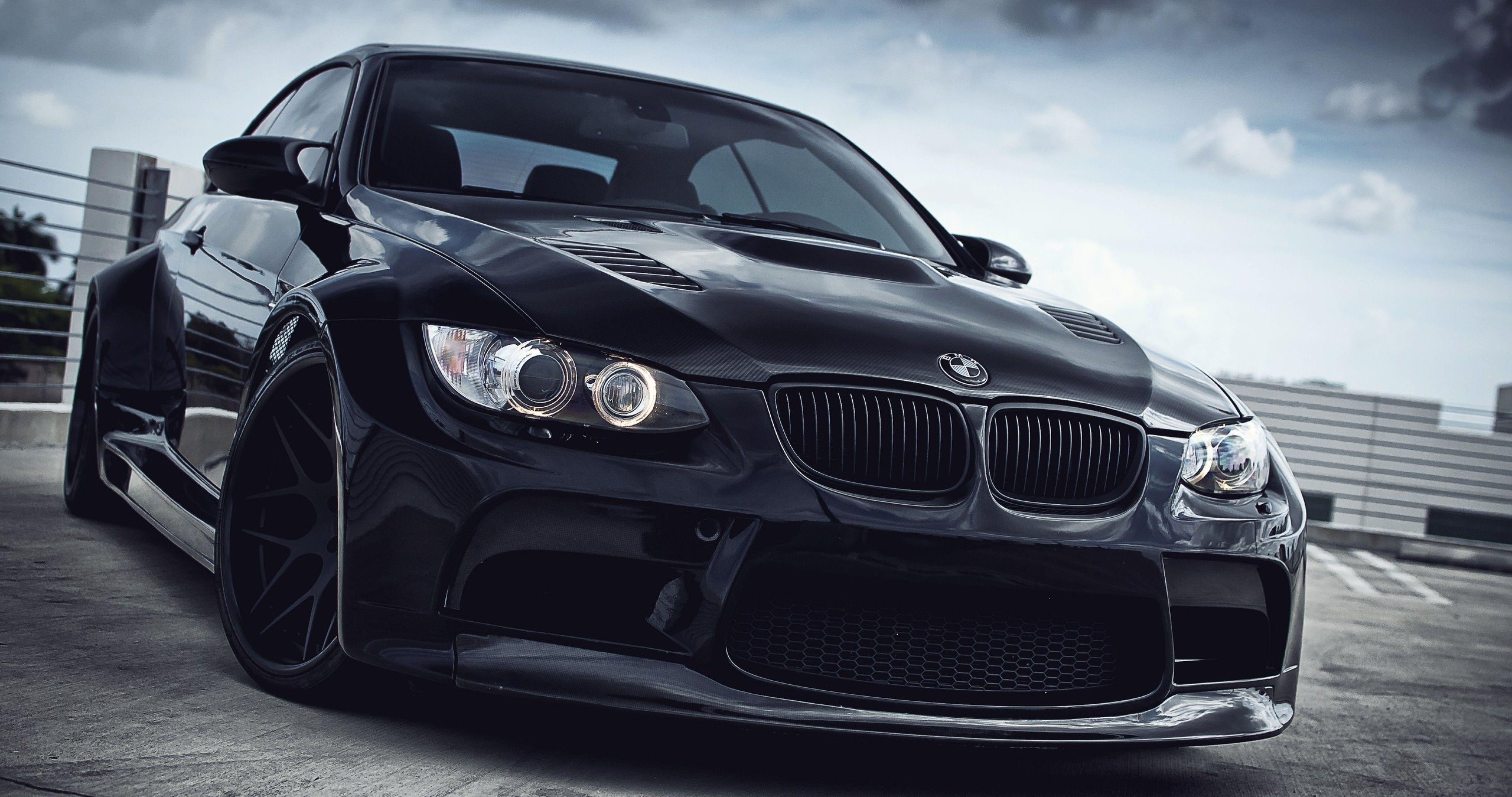 4100x2160 Black BMW M3 with a wide body kit Wallpaper in HD 4K, Desktop