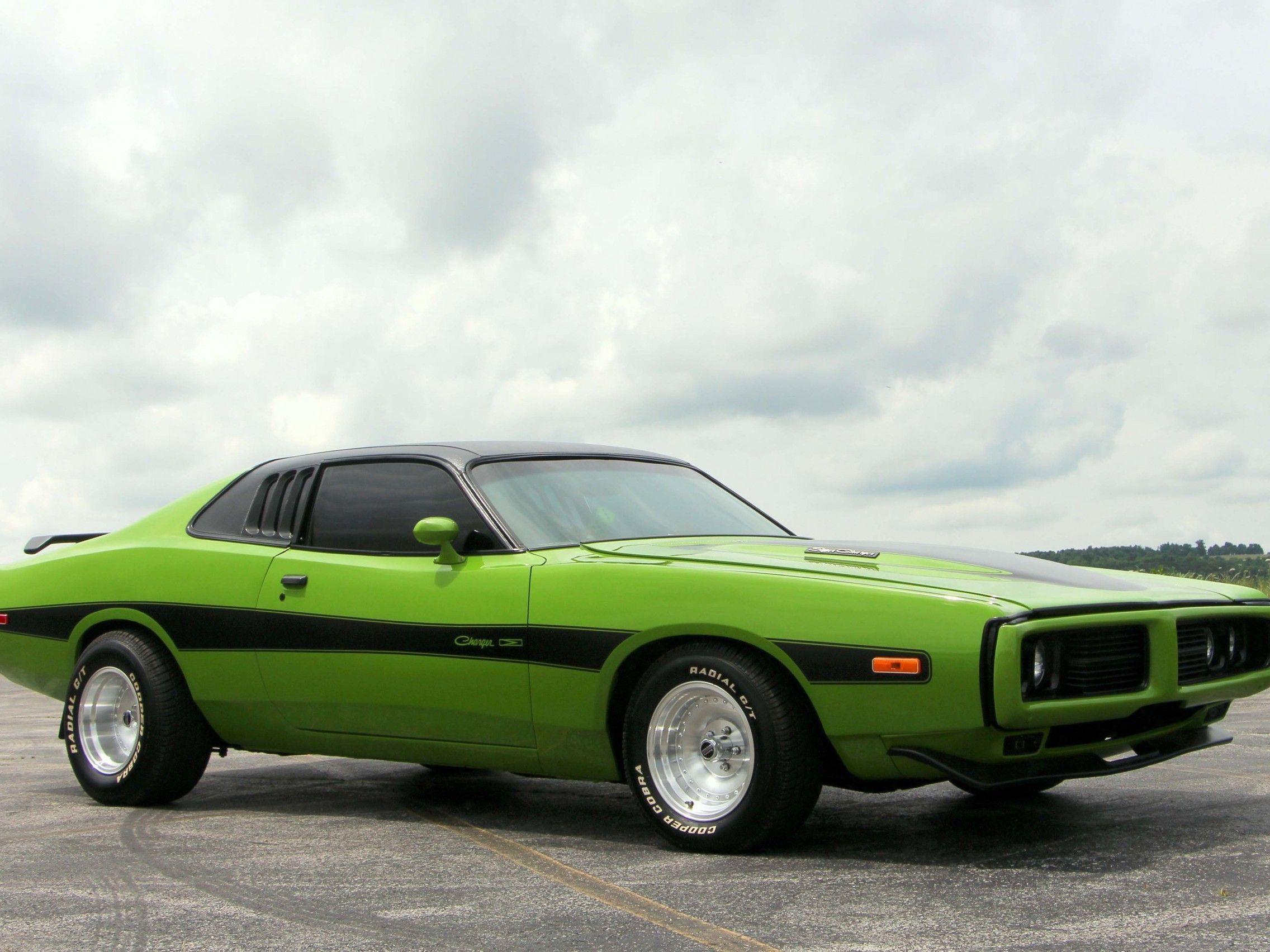 2280x1710 Download  Dodge Charger Green, Side View, Cars, Desktop