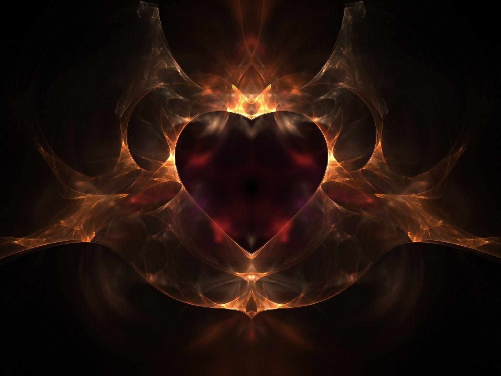 1600x1200 Fire Heart Abstract Wallpaper CG Wallpaper, Desktop