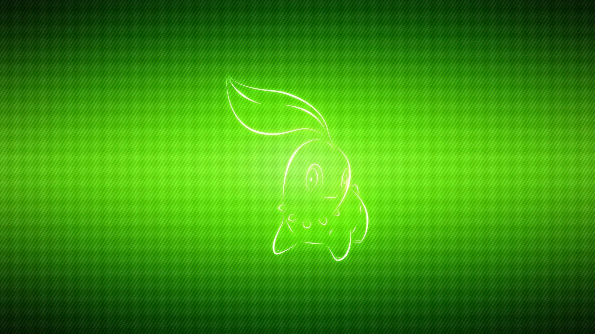 2400x1350 Pokemon video games multicolor manga chikorita wallpaper, Desktop