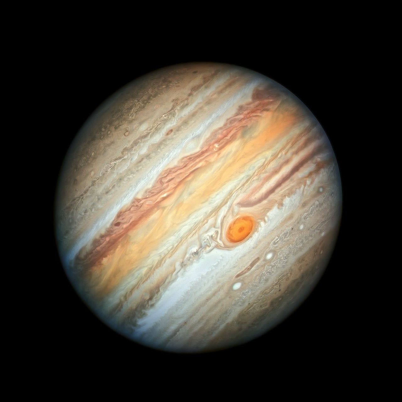 1280x1280 Hubble Image Jupiter, Our Solar System's Most Beautiful Planet, Phone