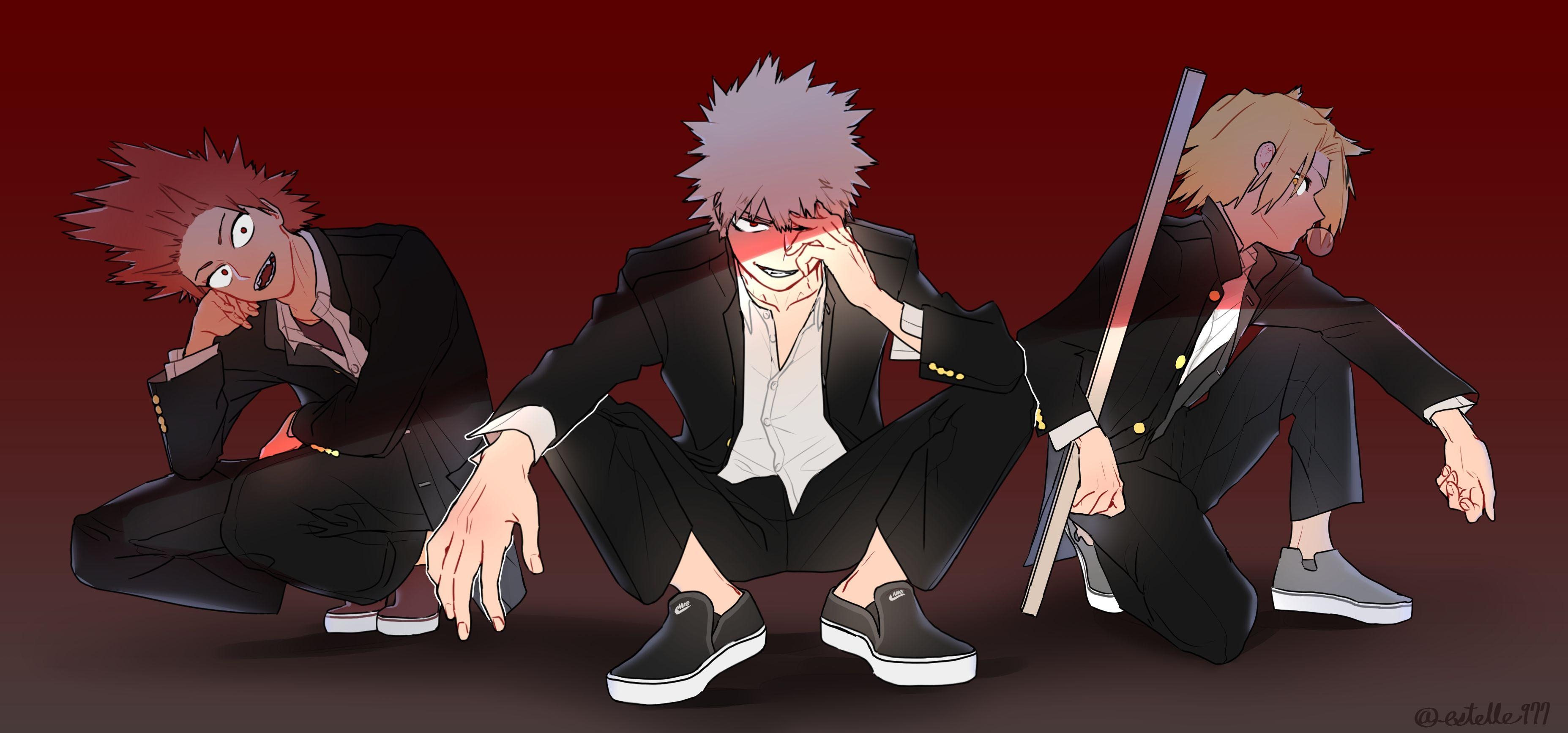 3710x1740 Eijiro Kirishima HD Wallpaper and Background Image, Dual Screen