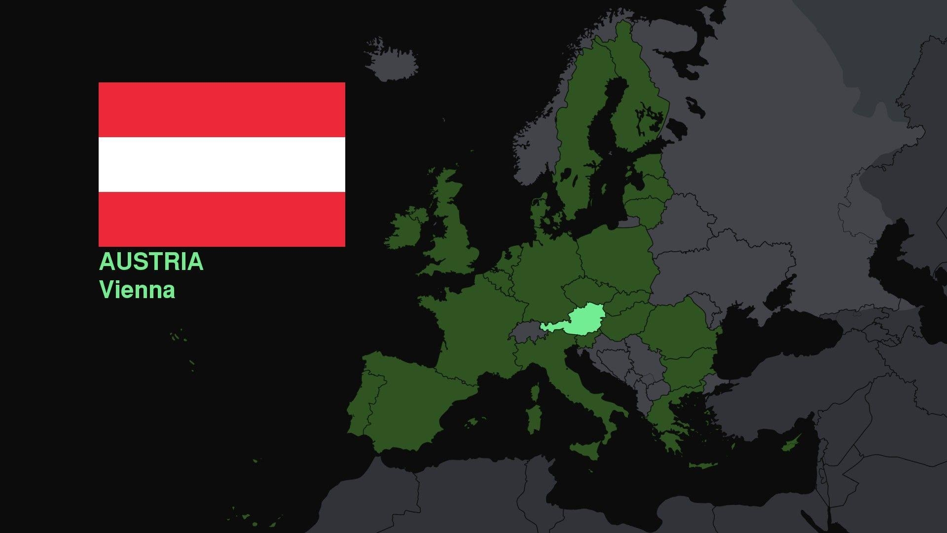 1920x1080 Austria, Map, Flag, Europe Wallpaper HD / Desktop and Mobile, Desktop