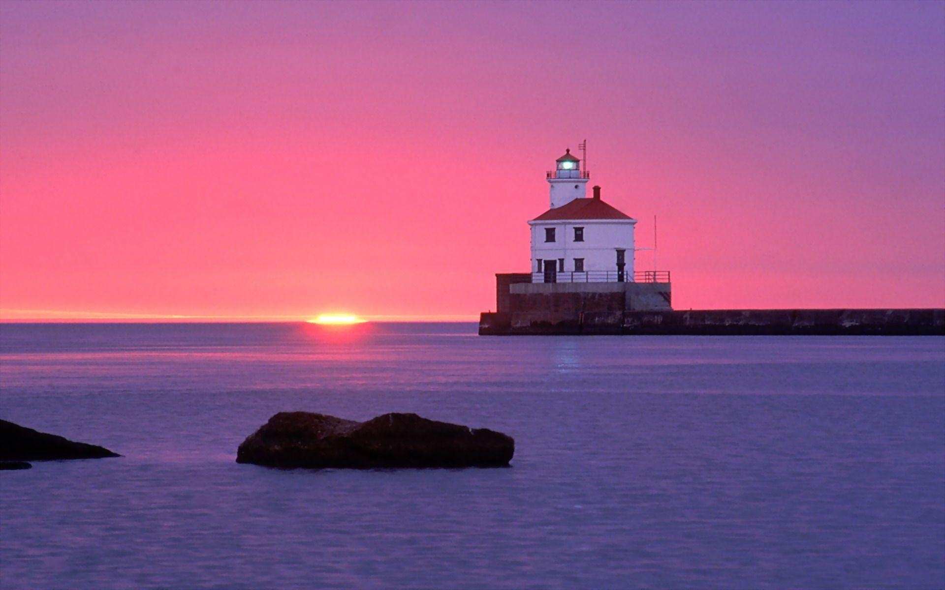 1920x1200 Spring Lighthouse Wallpaper for Computer, Desktop