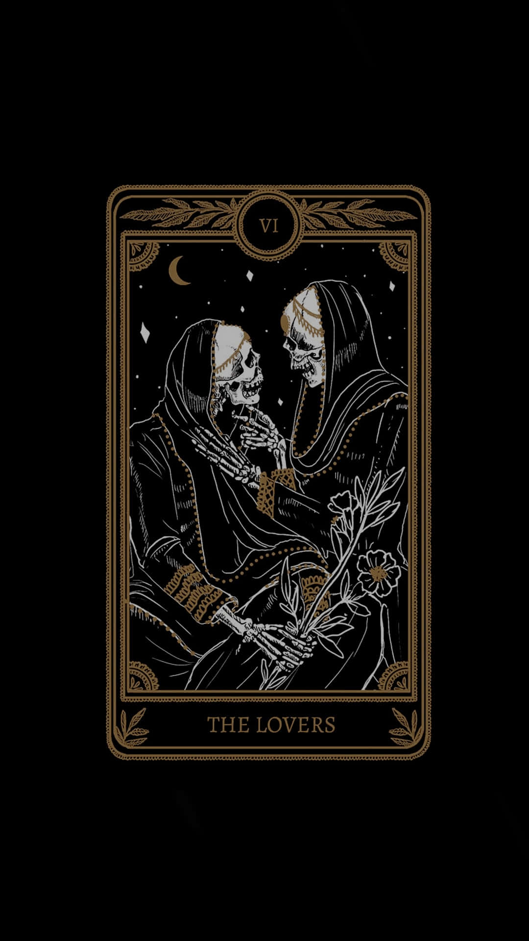 1080x1920 Download Lovers Tarot Card Gothic iPhone Wallpaper, Phone