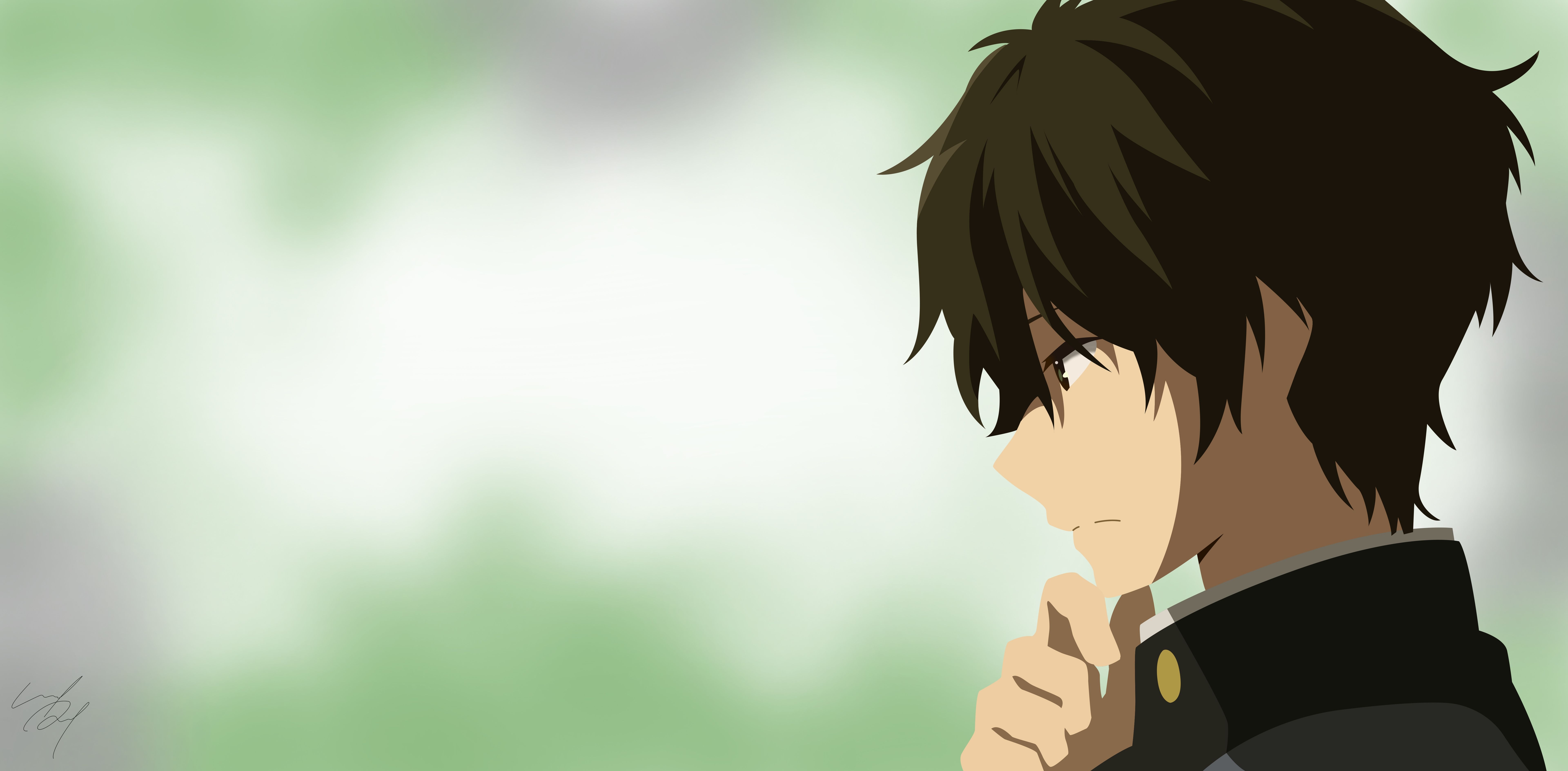 7680x3780 Hōtarō Oreki Face Profile Picture Oreki, HD Wallpaper, Dual Screen