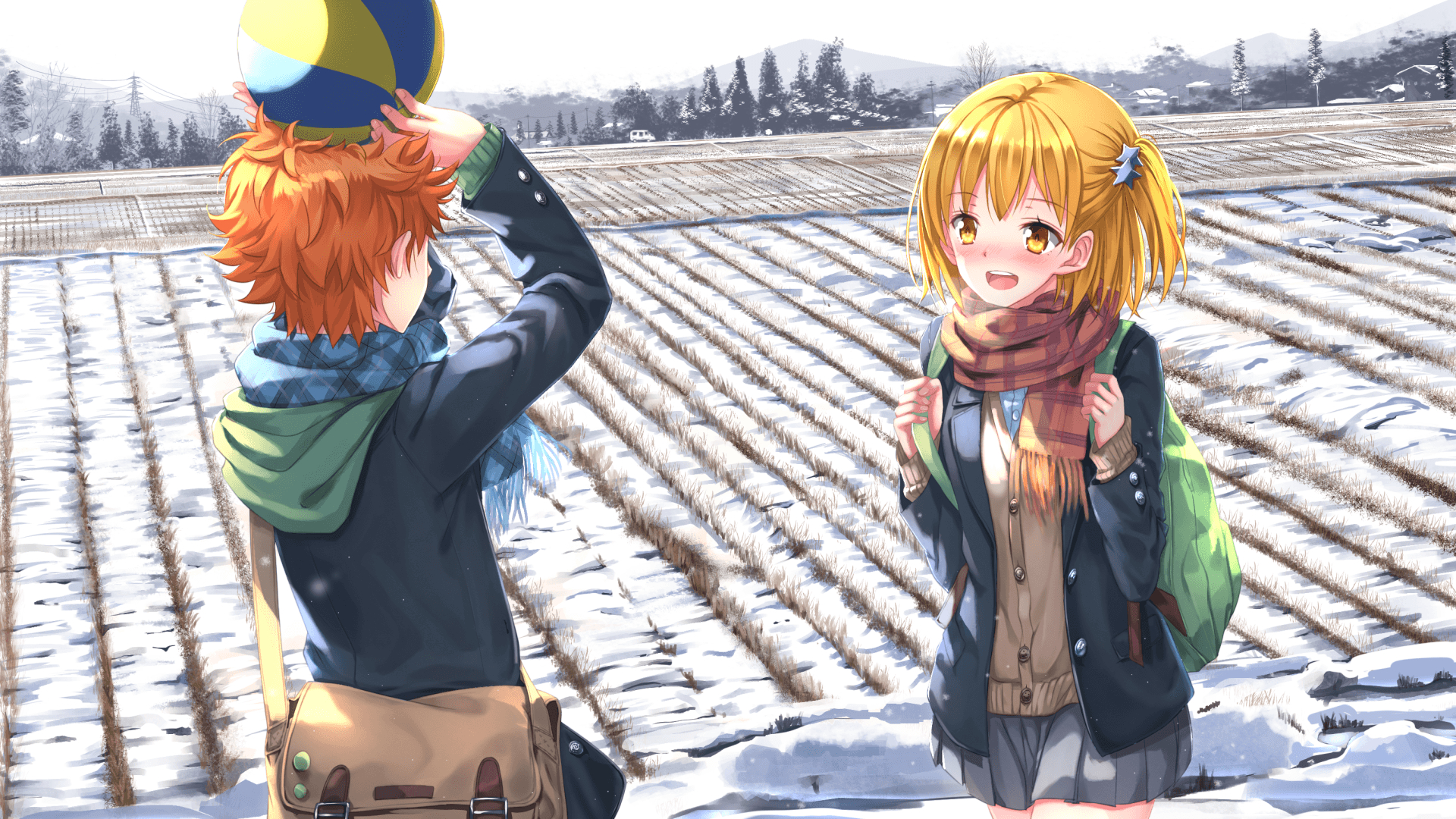 1920x1080 Hinata Shouyou & Yachi Hitoka HD Wallpaper. Background Image, Desktop