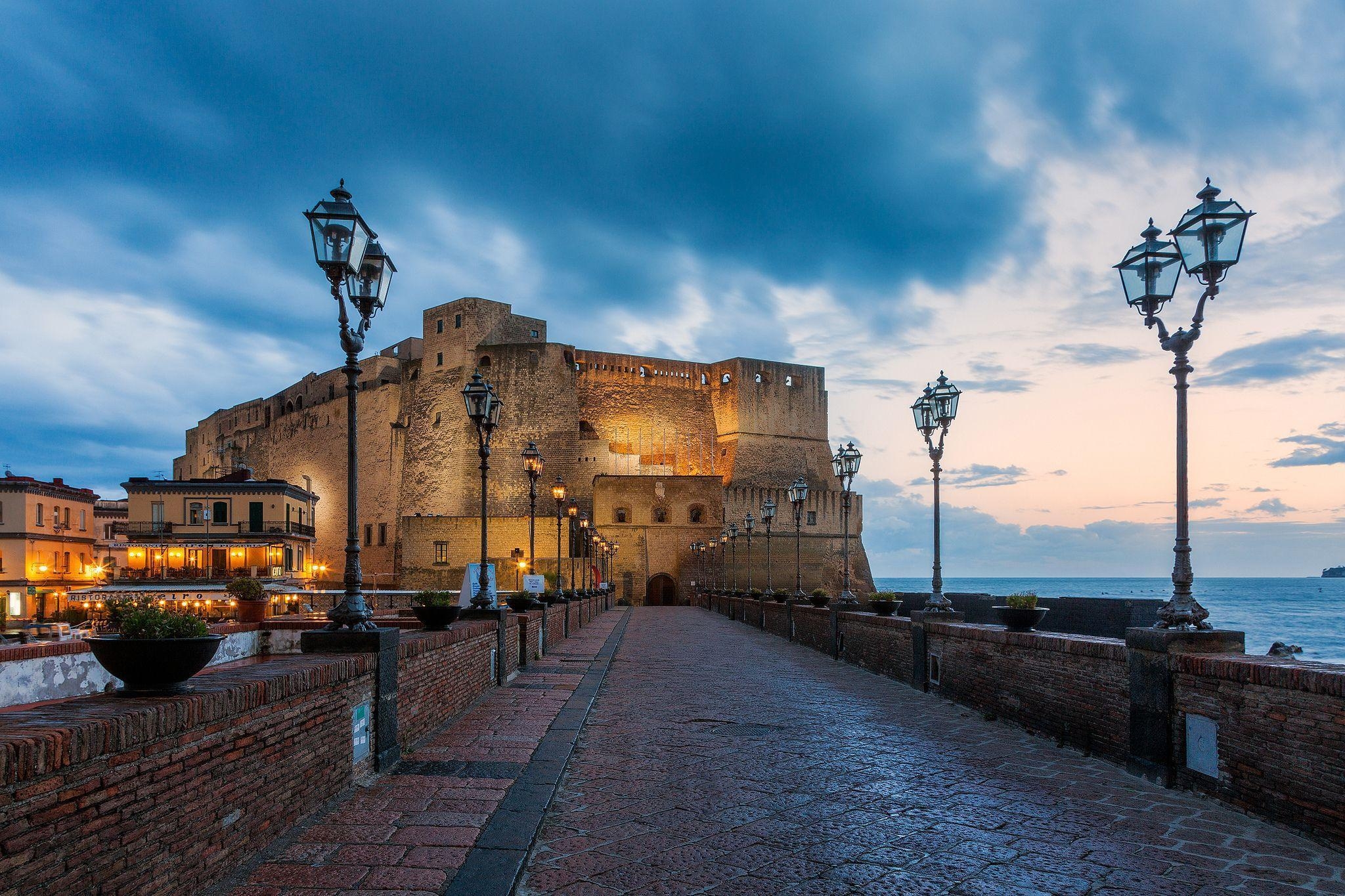 2050x1370 Fortress on the waterfront in Naples, Italy wallpaper and image, Desktop