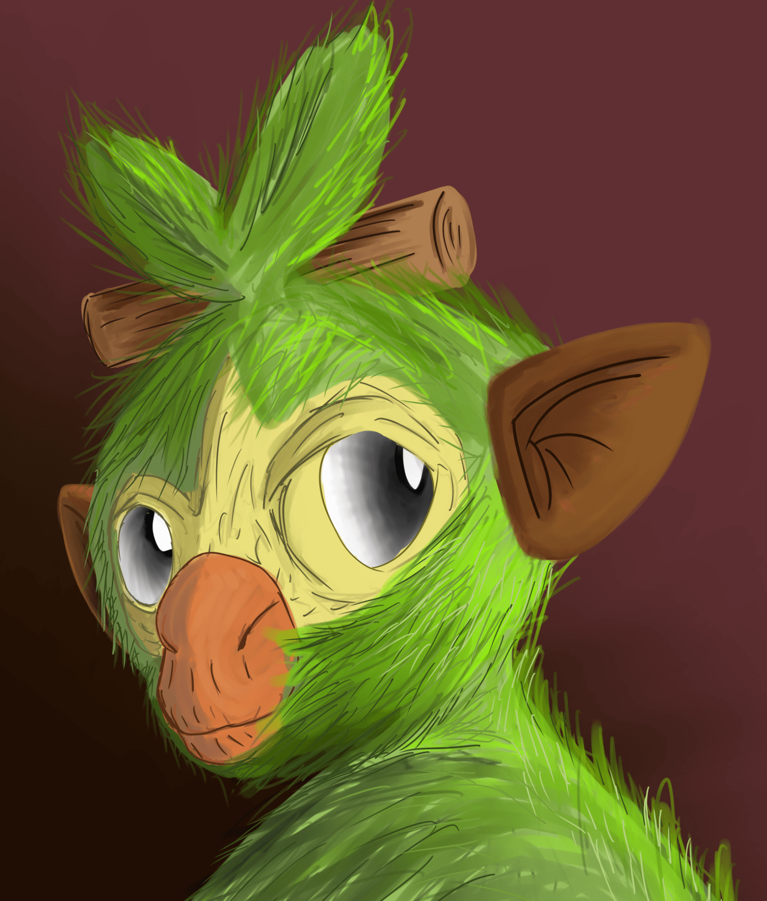 1540x1800 HD Grookey by xKazecloudx on Newgrounds, Phone