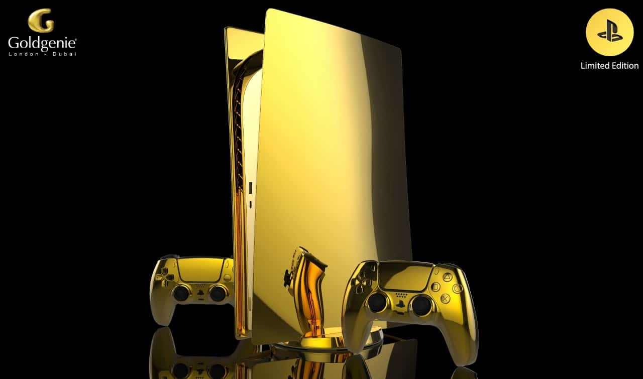 1280x760 Gold Playstation PS5 High Resolution Image, Desktop