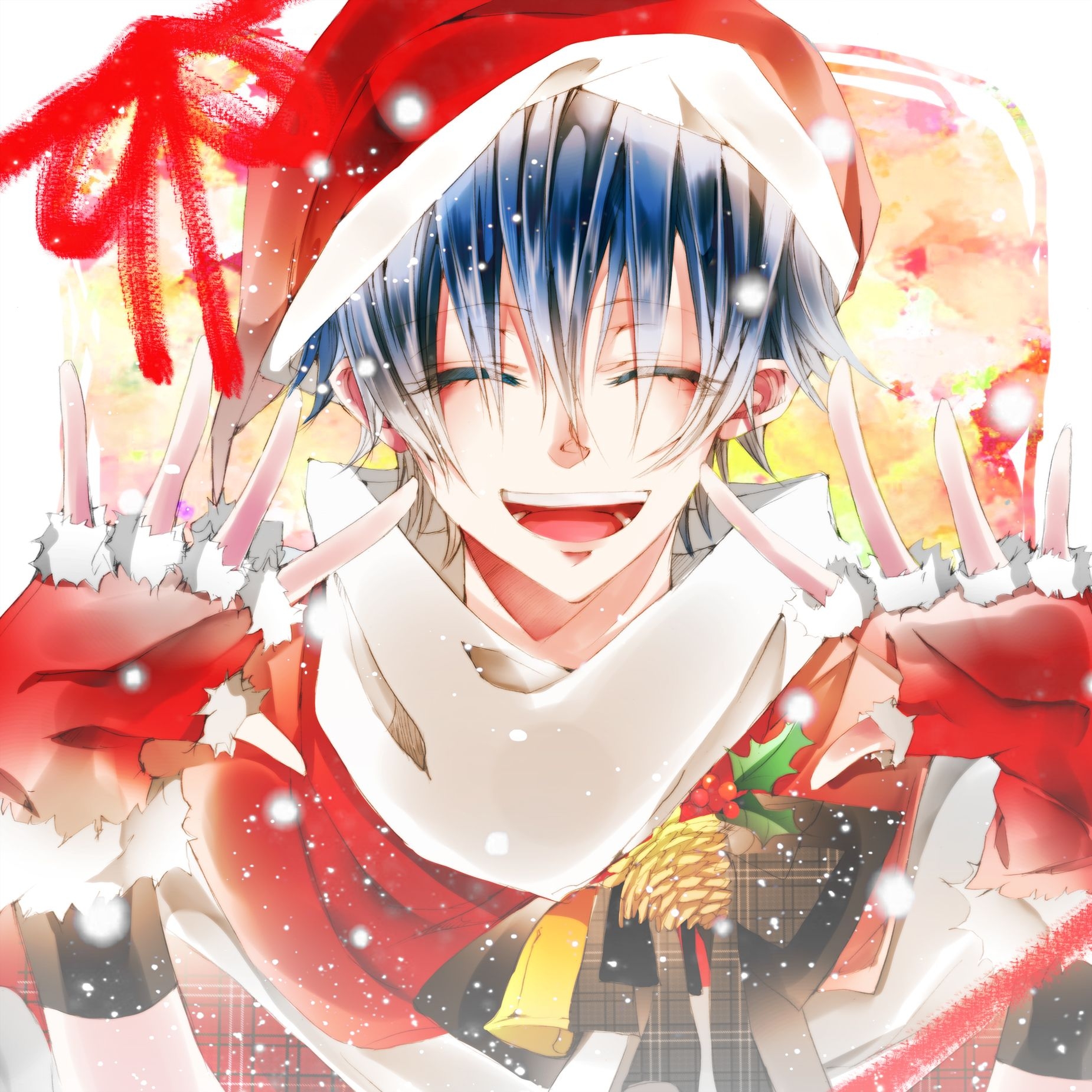 1850x1850 Christmas Outfit, Male. Anime Image Board, Phone