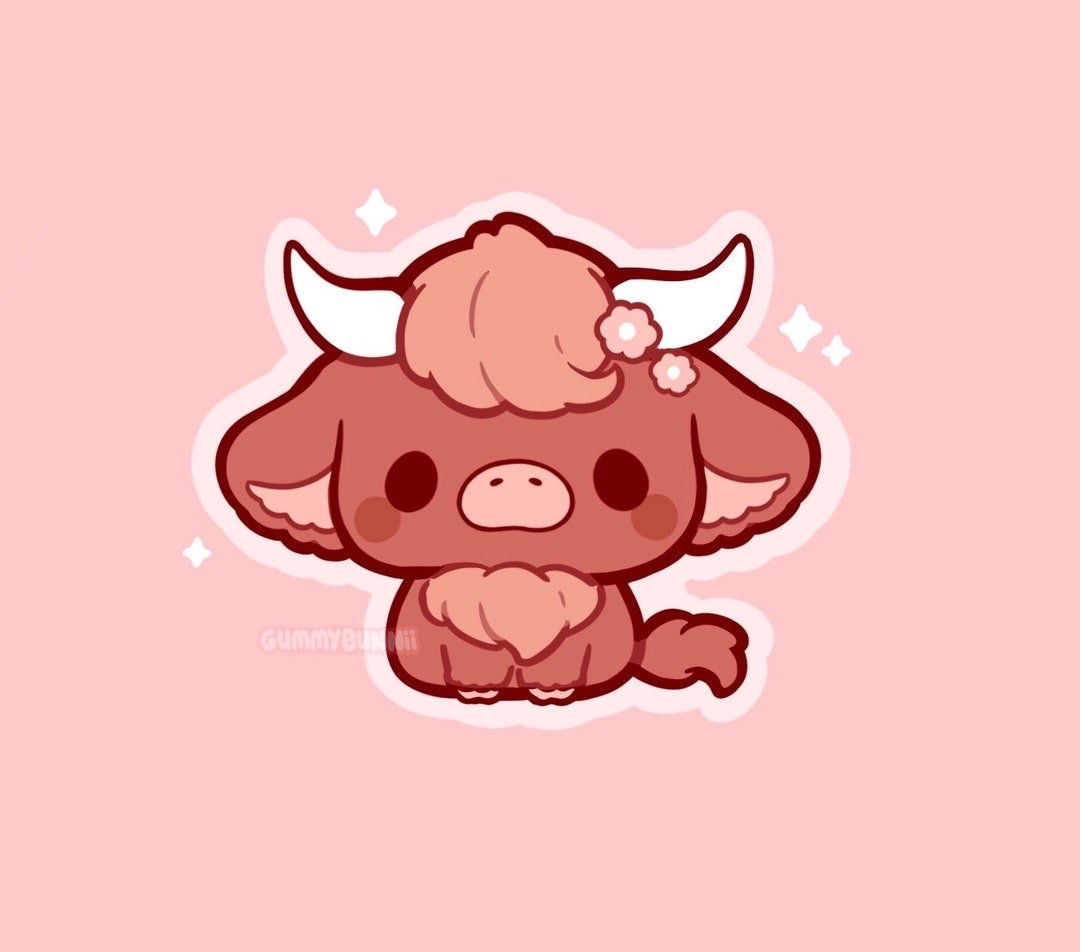 1080x960 Highland Cow Sticker Stickers Cute, Desktop