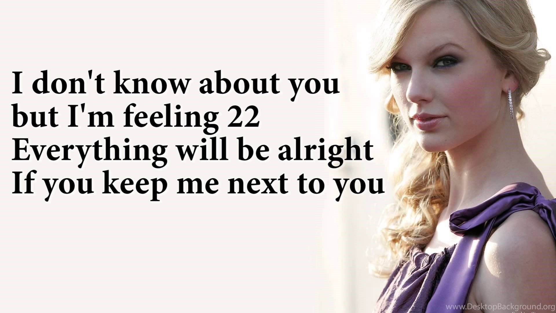 1920x1080 Taylor Swift 22 Lyrics YouTube Desktop Background, Desktop