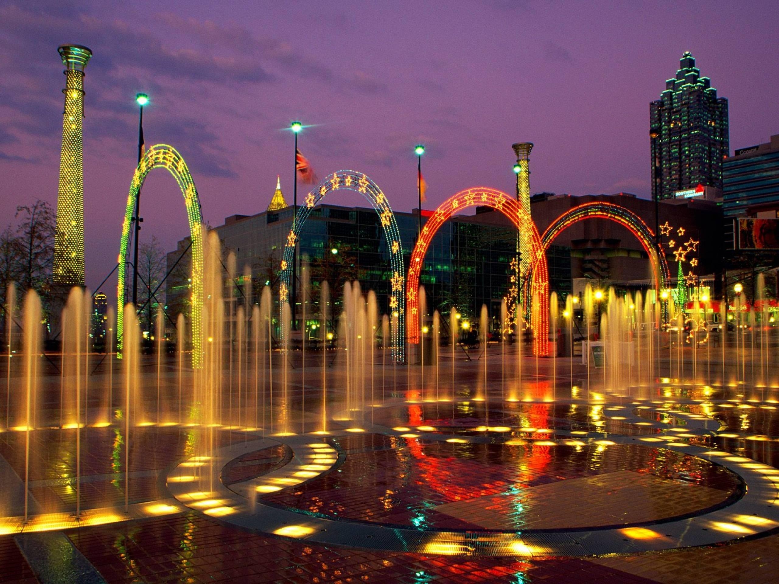 2560x1920 Amazing Fountain of Centennial Olympic Park in City Georgia United, Desktop