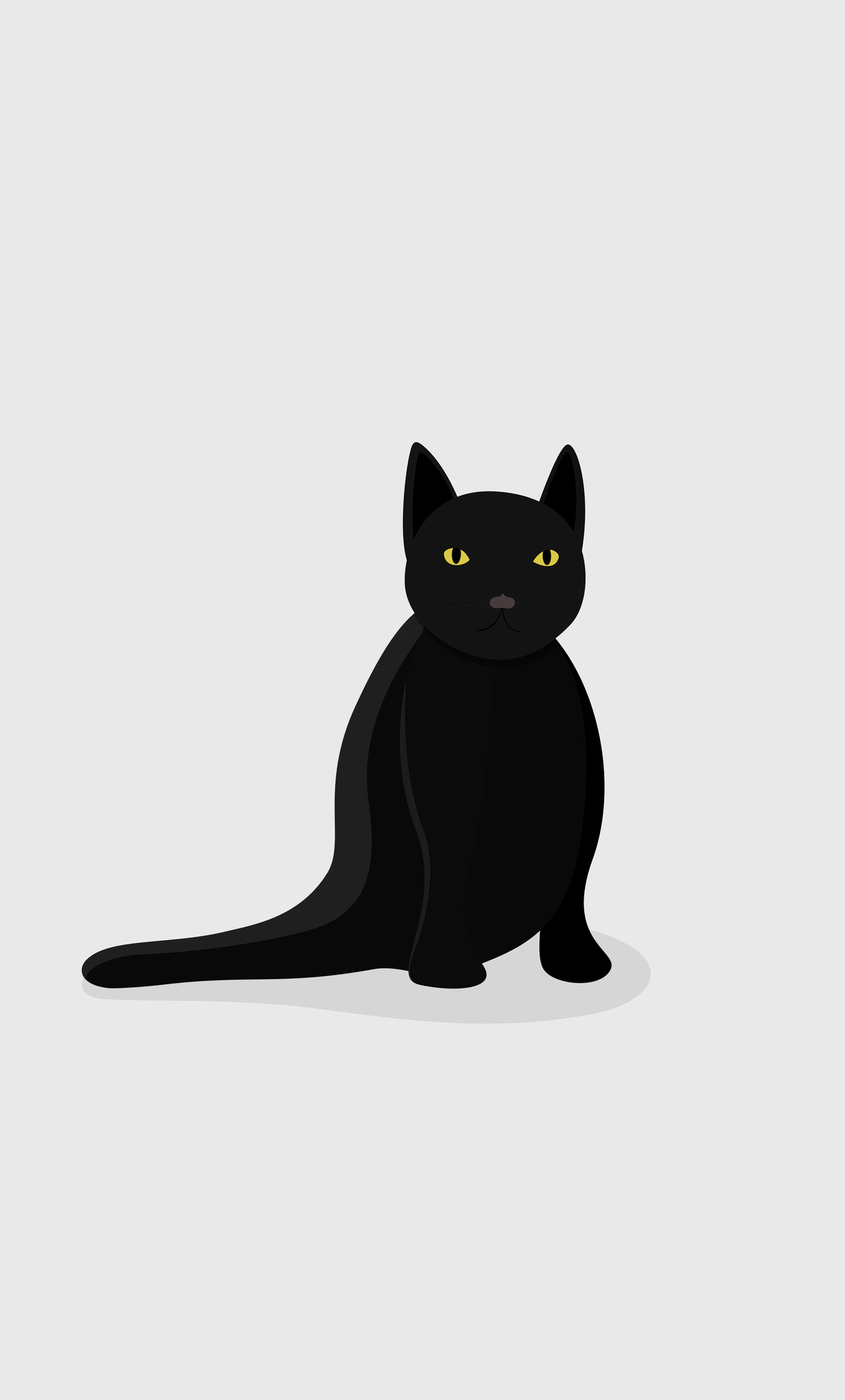 1280x2120 Black Cat Minimal 5k iPhone HD 4k Wallpaper, Image, Background, Photo and Picture, Phone