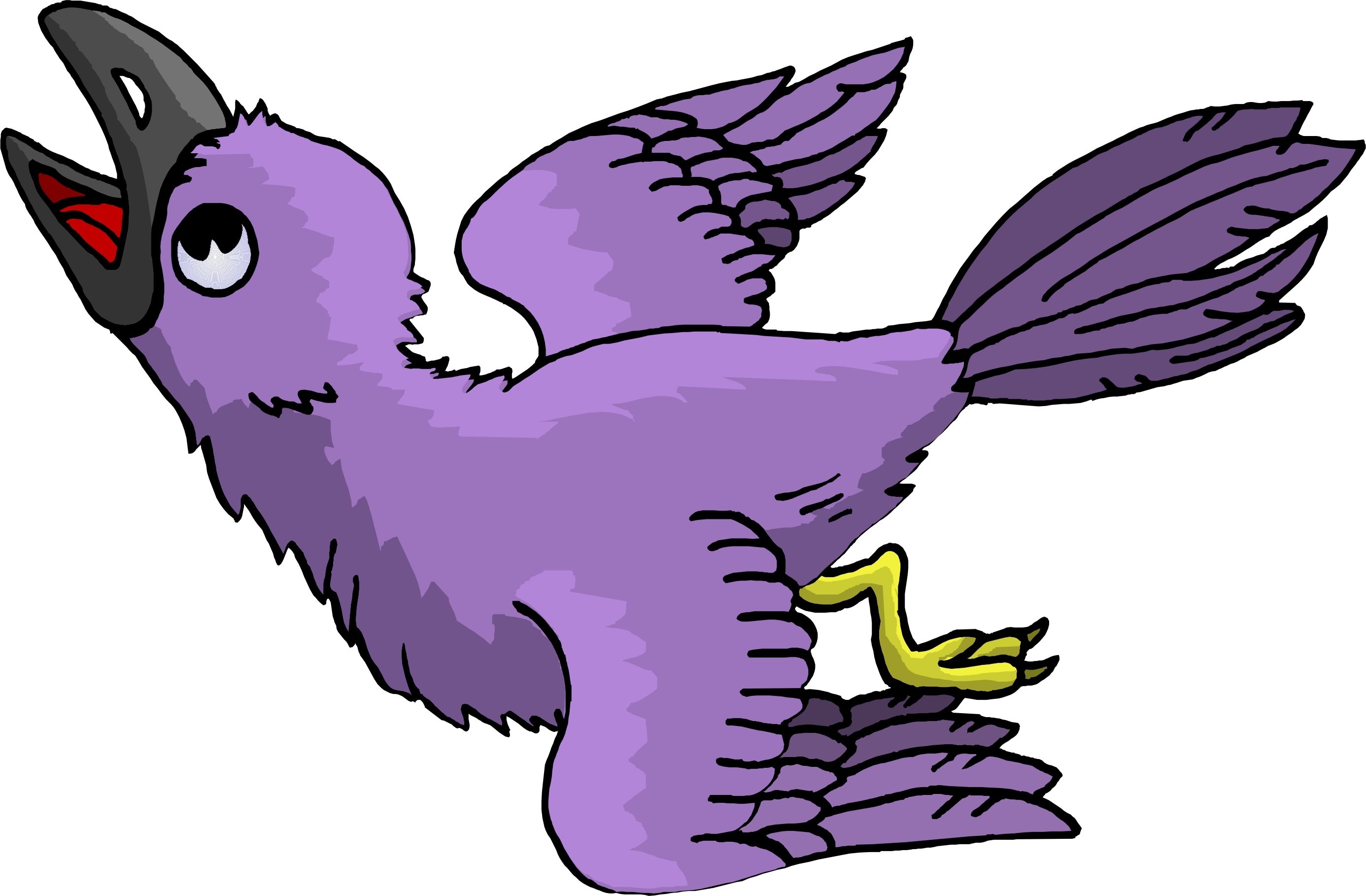 2780x1820 cartoon purple bird flying, Desktop