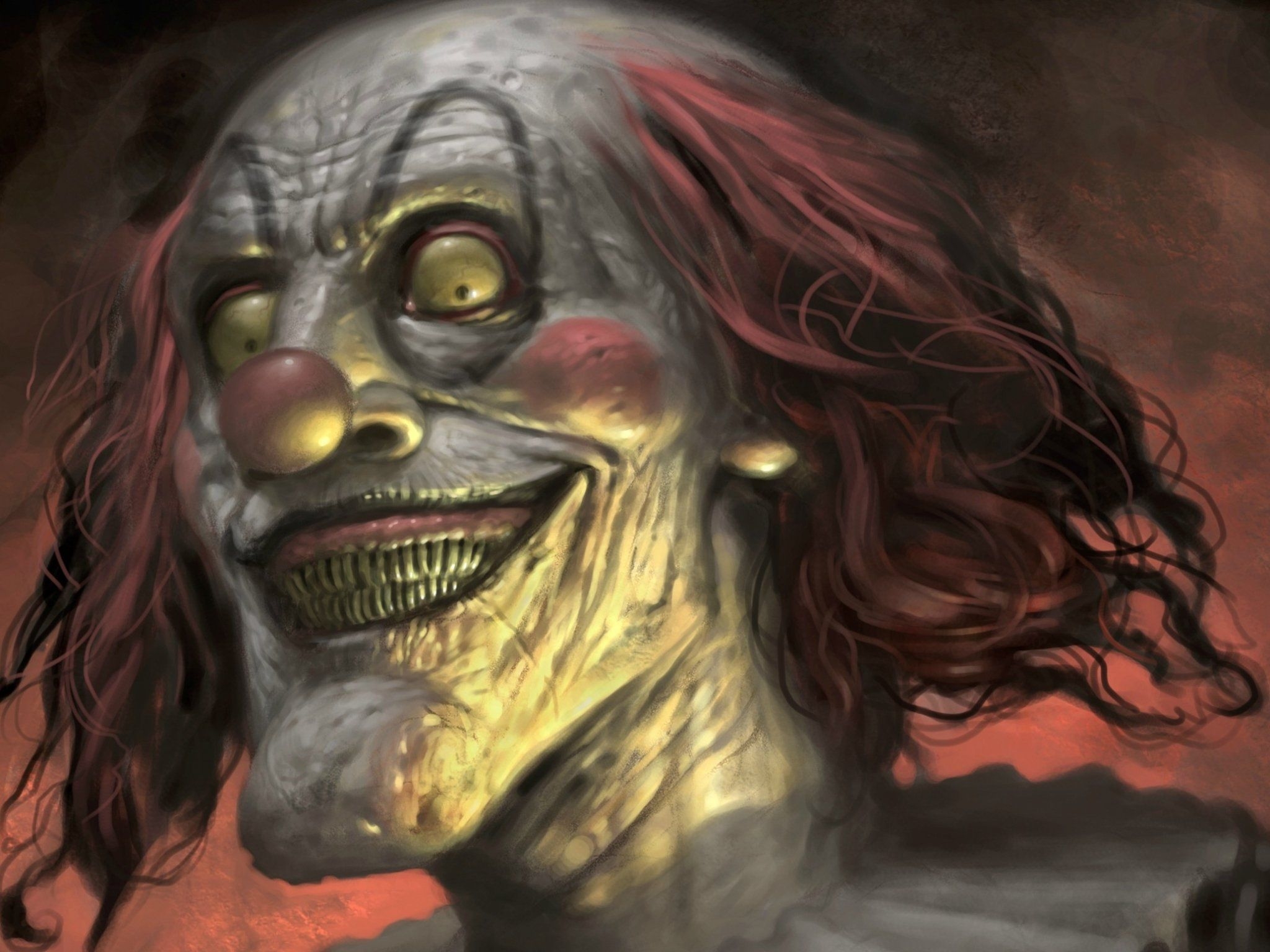 2050x1540 dark, Horror, Evil, Clown, Art, Artwork Wallpaper HD / Desktop, Desktop