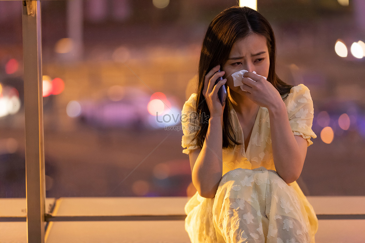 1200x800 Sad Sad Woman Is Calling Picture And HD Photo. Free Download On Lovepik, Desktop