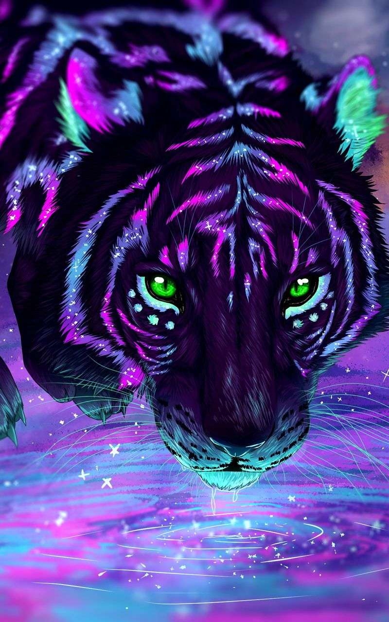 800x1280 Galaxy Cool Tiger Wallpaper, Phone