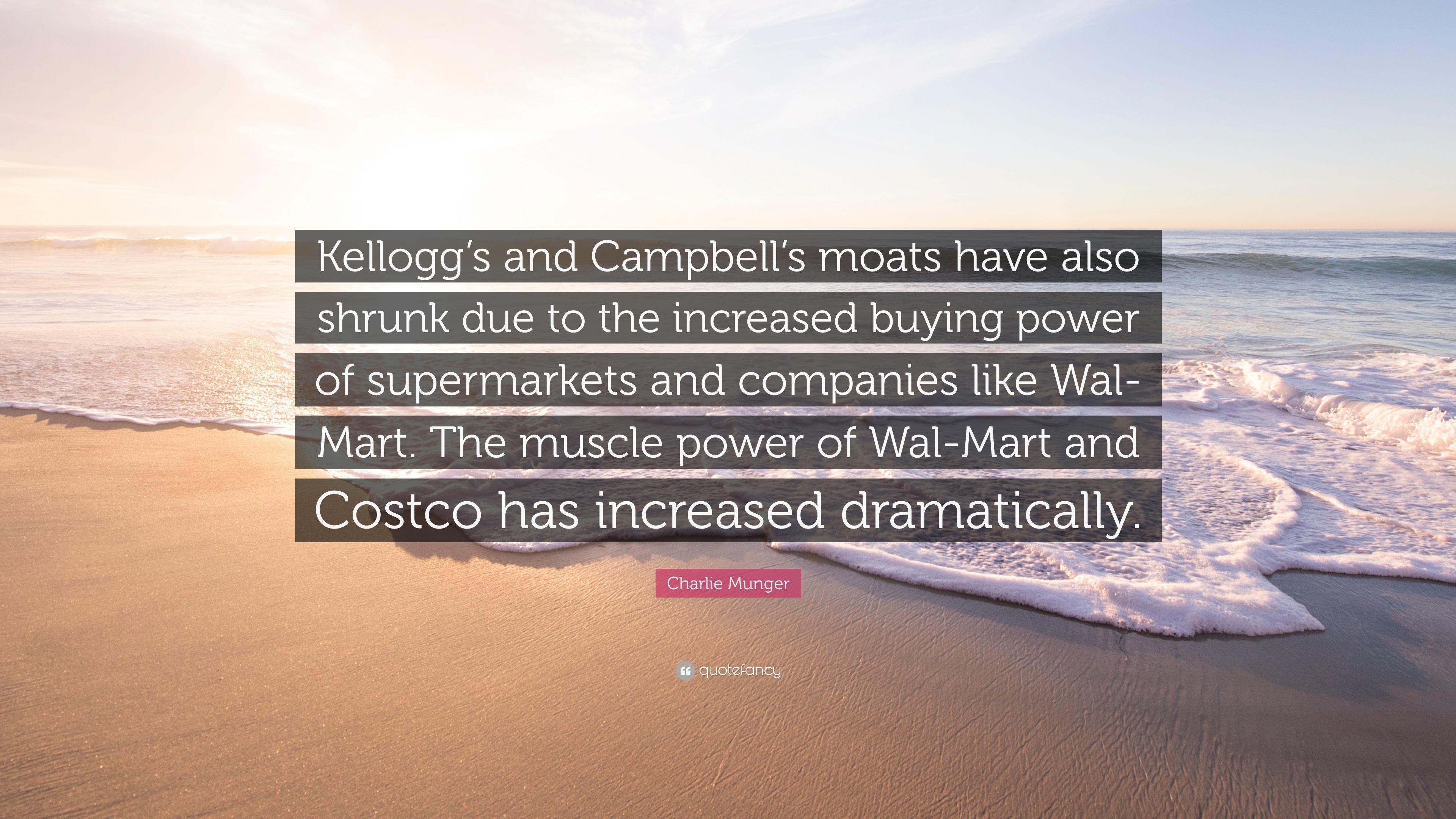 3840x2160 Charlie Munger Quote: “Kellogg's and Campbell's moats have also, Desktop