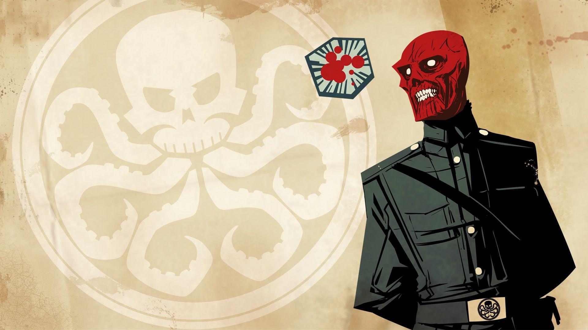 1920x1080 Captain America Red Skull Hydra HD wallpaper, Desktop