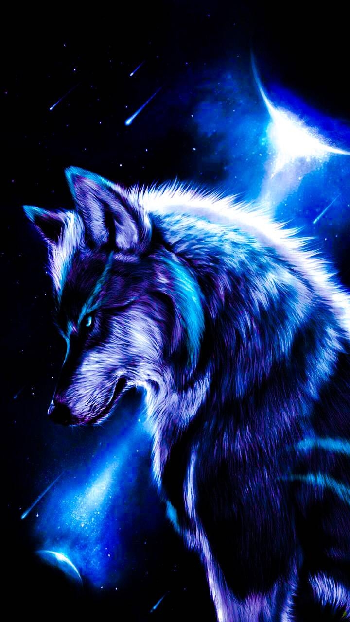 720x1280 blue wolf wallpaper, Phone