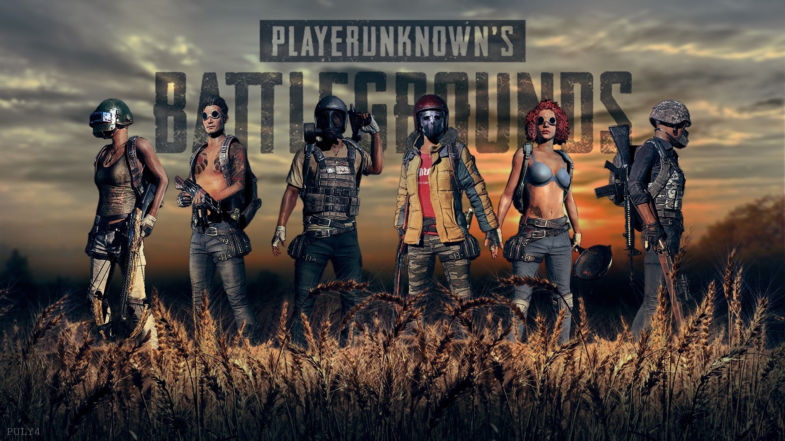 2560x1440 PUBG PlayerUnknown's Battlegrounds Characters 4K Wallpaper, Desktop