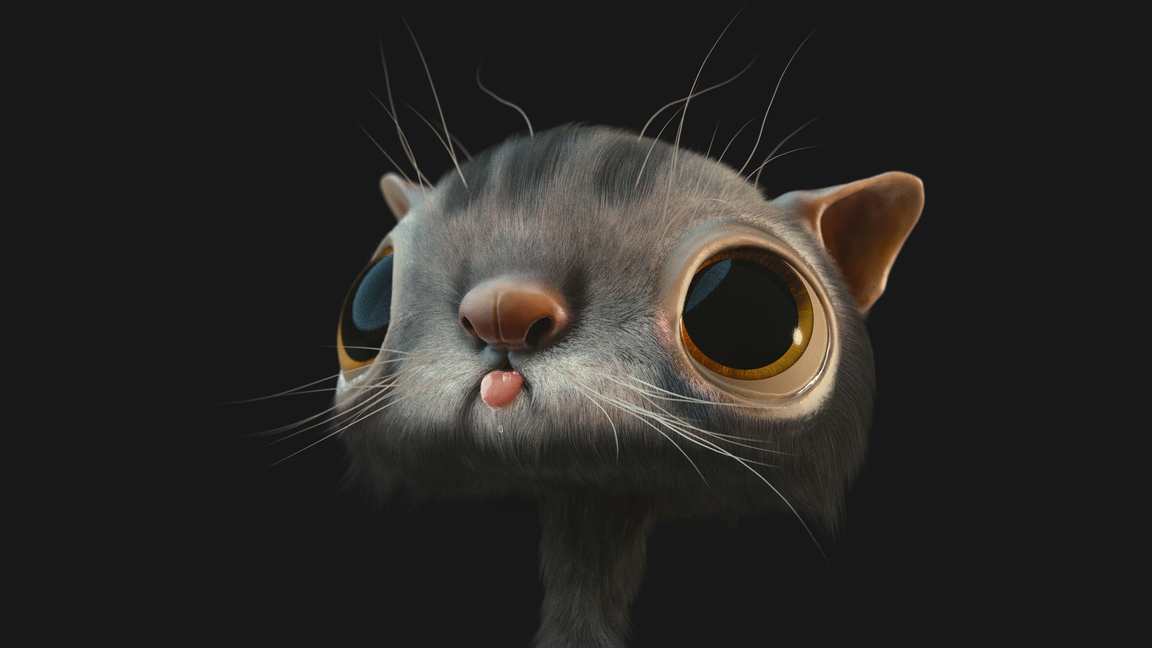 3840x2160 3D Cat, HD 3D, 4k Wallpaper, Image, Background, Photo and Picture, Desktop