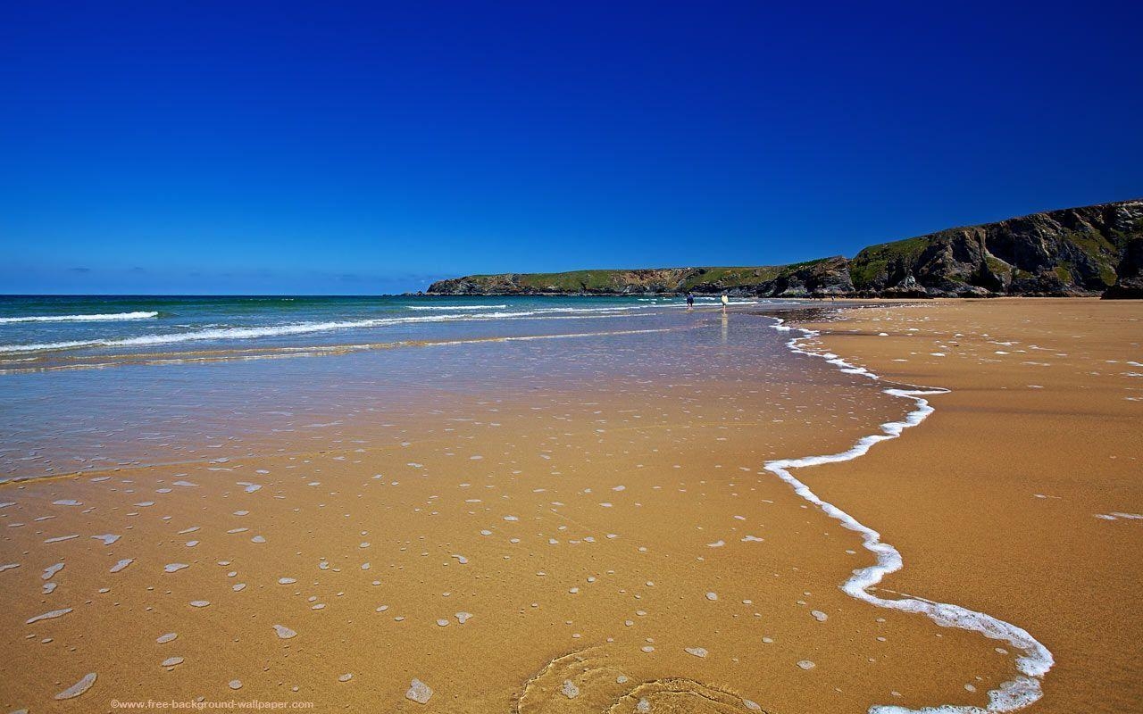 1280x800 Gentle Surf on Sandy Beach Beach Desktop Wallpaper, Desktop