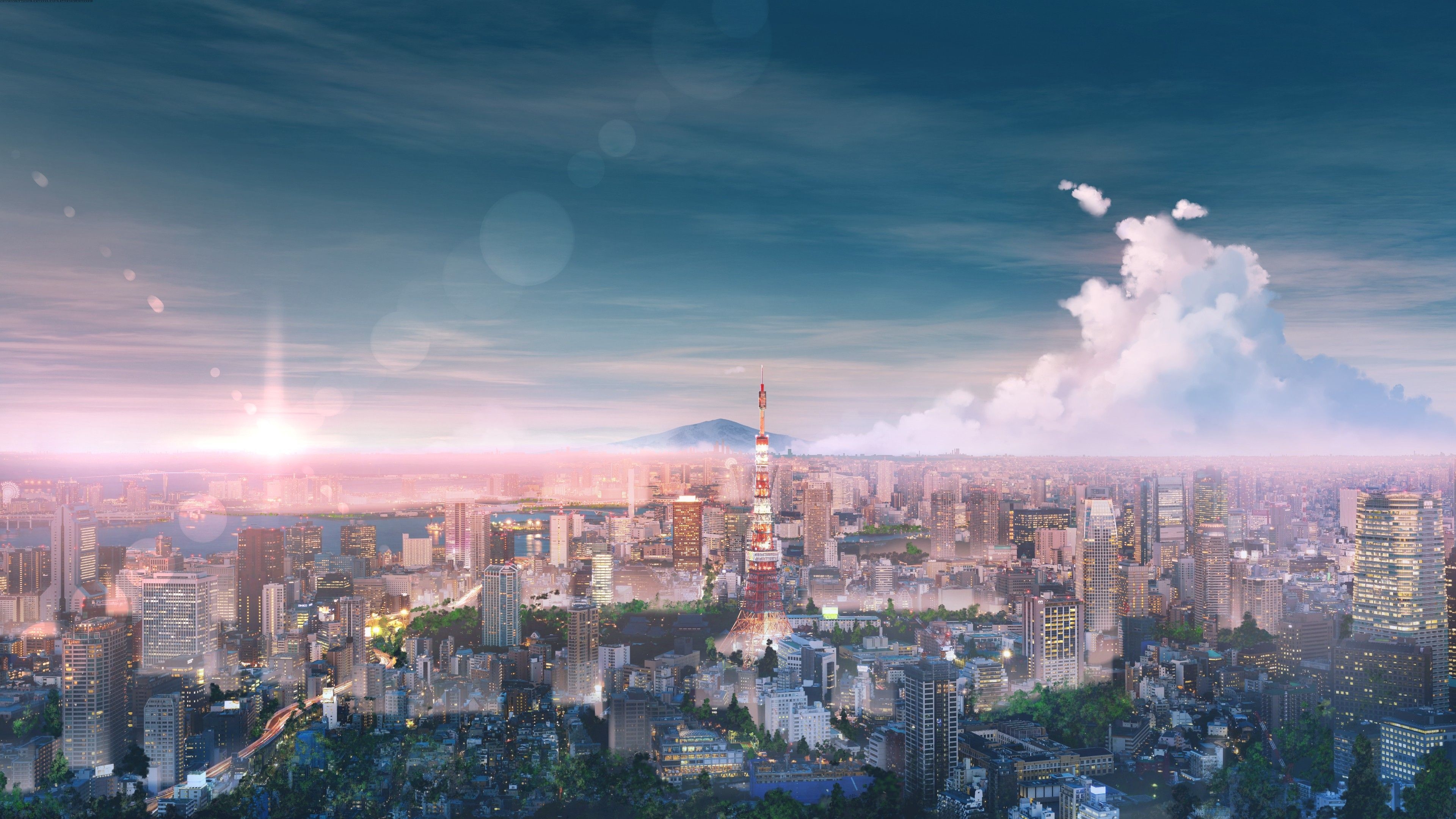 3840x2160 Tokyo Cityscape Anime Tokyo Wallpaper, Hd Wallpaper, Digital Art Wallpaper, Cityscape Wallpaper, Ar. Cityscape Wallpaper, Anime Wallpaper, Anime Art Beautiful, Desktop