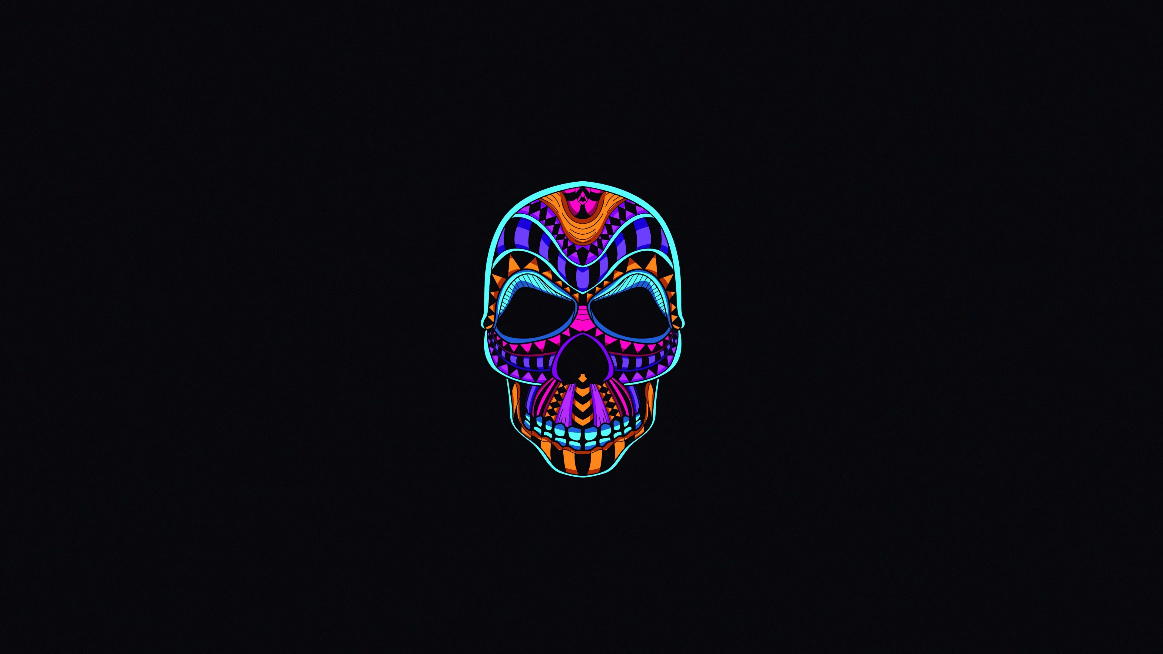 3840x2160 Skull Dark Minimal 4k 1366x768 Resolution HD 4k Wallpaper, Image, Background, Photo and Picture, Desktop