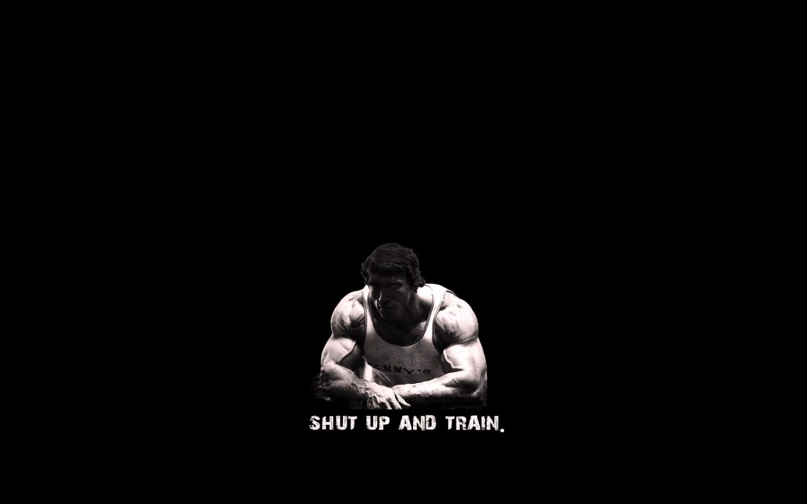 1600x1000 Free download Beast Motivation Arnold Shut up and train Wallpaper [] for your Desktop, Mobile & Tablet. Explore Gym Motivation Wallpaper. Fitness Wallpaper, Workout Wallpaper, Workout Motivation Wallpaper, Desktop