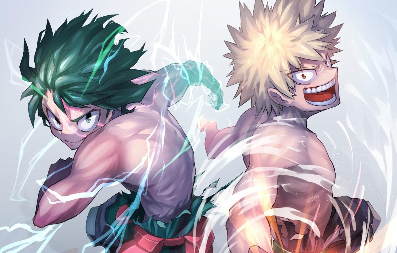 1340x850 Wallpaper Boku no Hero Academy, Bakugou Katsuki, Izuku Midoriya image for desktop, section сёнэн, Desktop