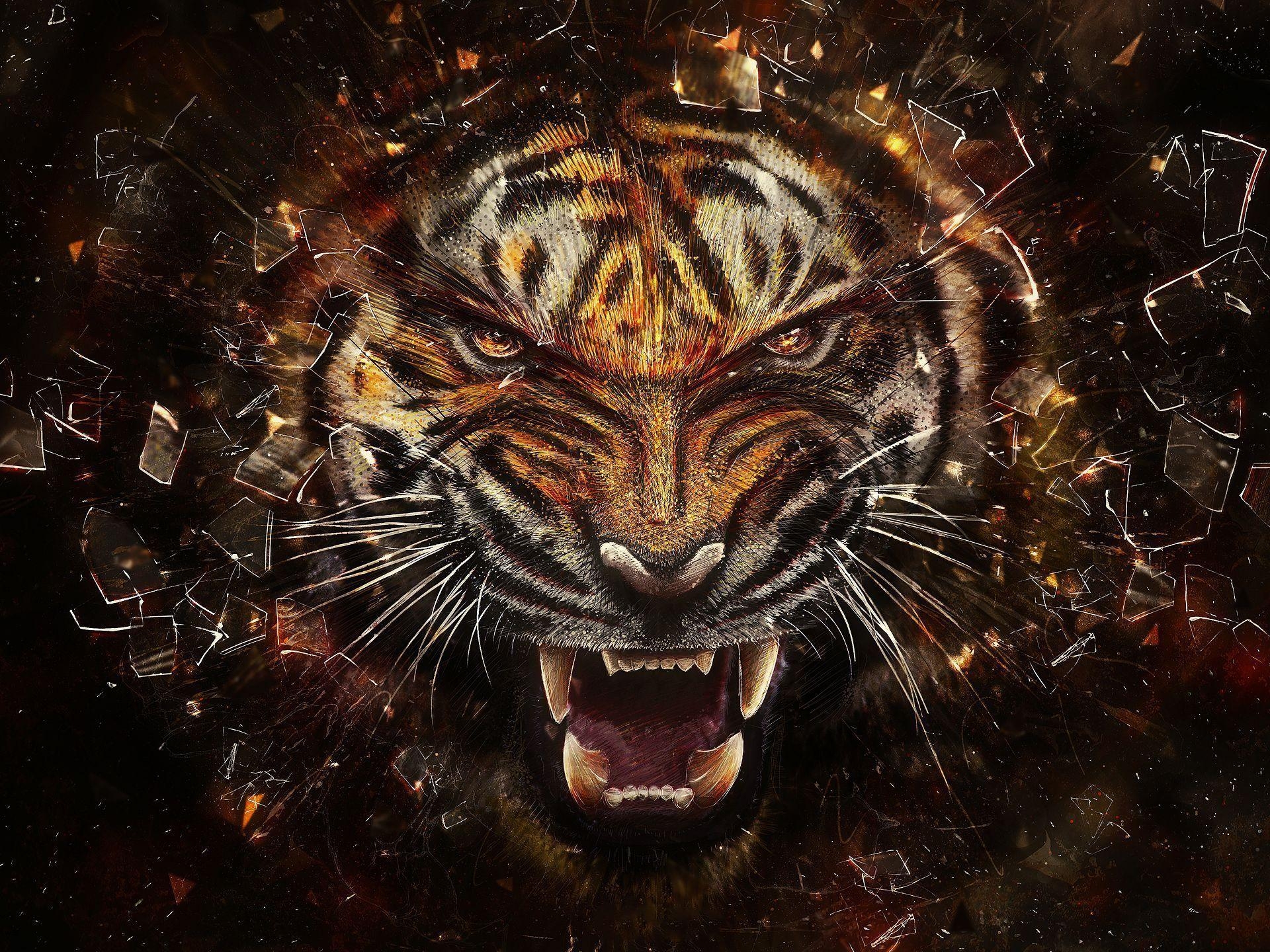 1920x1440 High Quality Fantasy Tiger,, Desktop