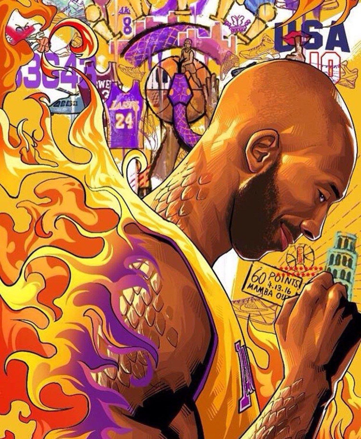 1250x1520 Kobe Cartoon Wallpaper Free Kobe Cartoon Background, Phone