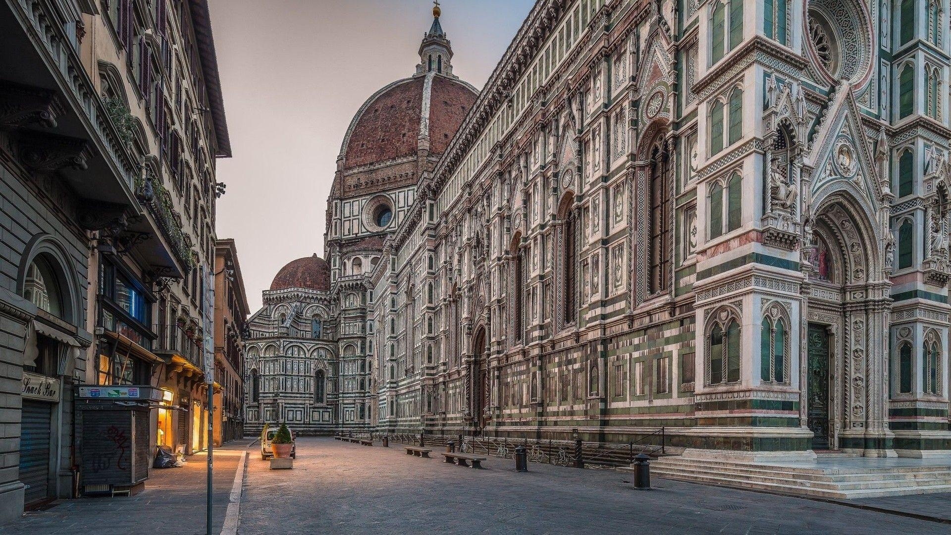 1920x1080 architecture, Old Building, Town, Street, Urban, Florence, Italy, Desktop