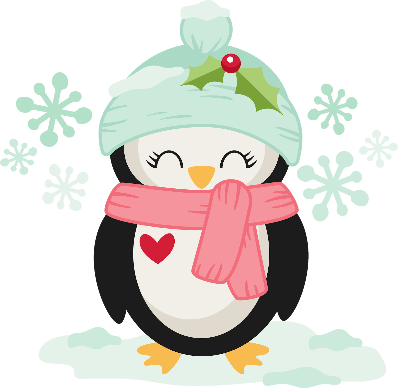 1600x1560 Christmas Penguin Png Cute Wallpaper iPhone, Transparent Cartoon, Desktop