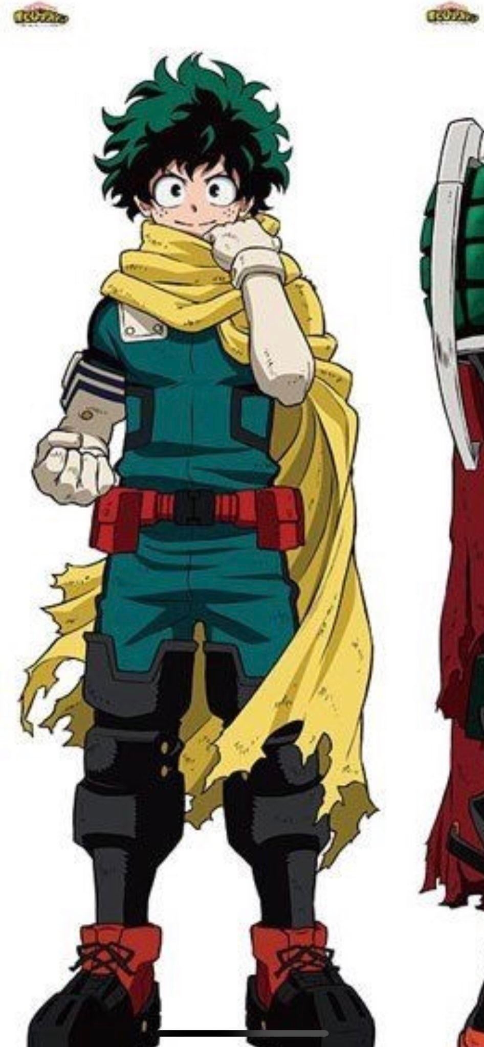 950x2050 Official art of Deku with a cape. Do you guys think he should get a cape at some point in the future?: BokuNoHeroAcademia, Phone