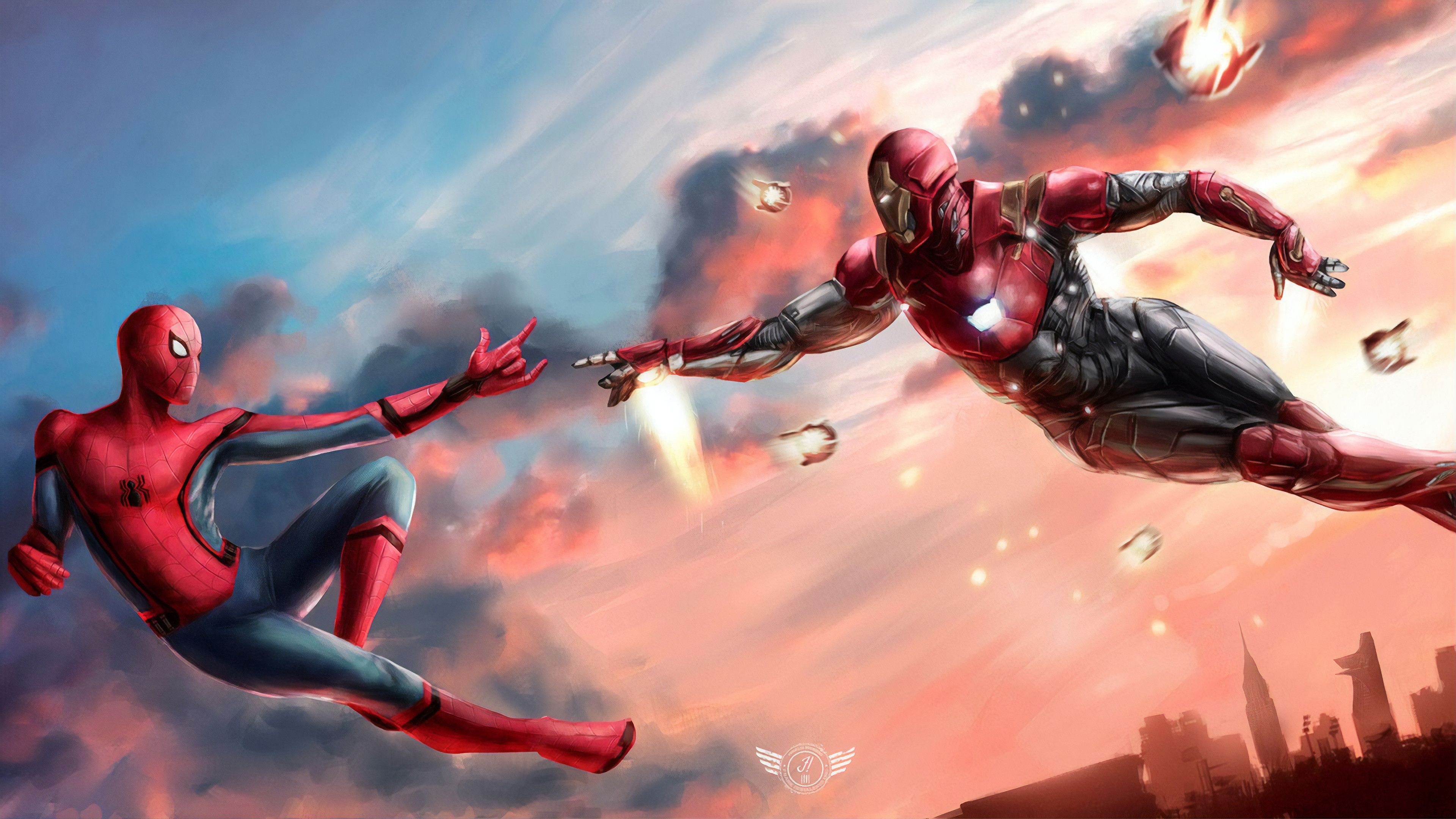 3840x2160 Iron Man And Spiderman United 4k 4k HD 4k Wallpaper, Desktop