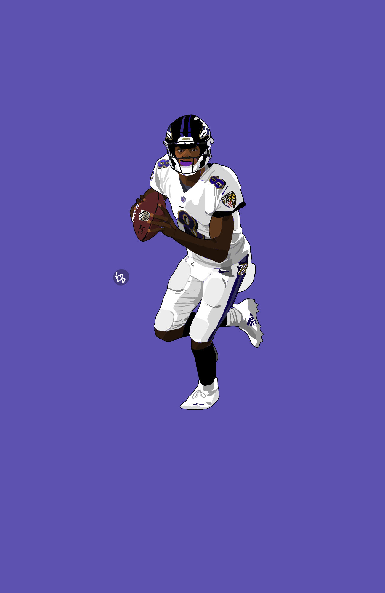 1300x2000 Lamar Jackson Graphic I Made!, Phone