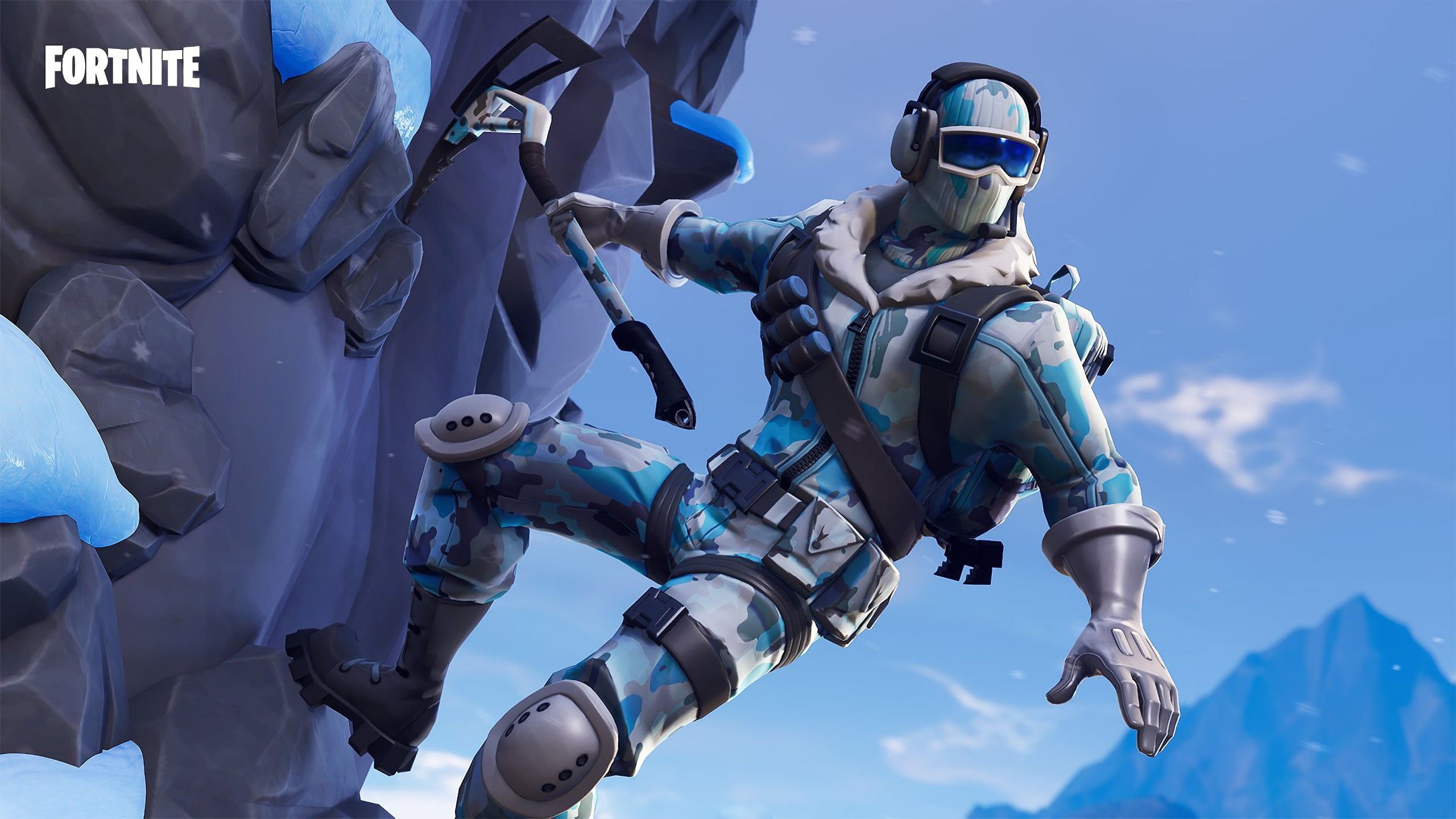 2560x1440 Download wallpaper: Fortnite Deep Freeze poster, Desktop