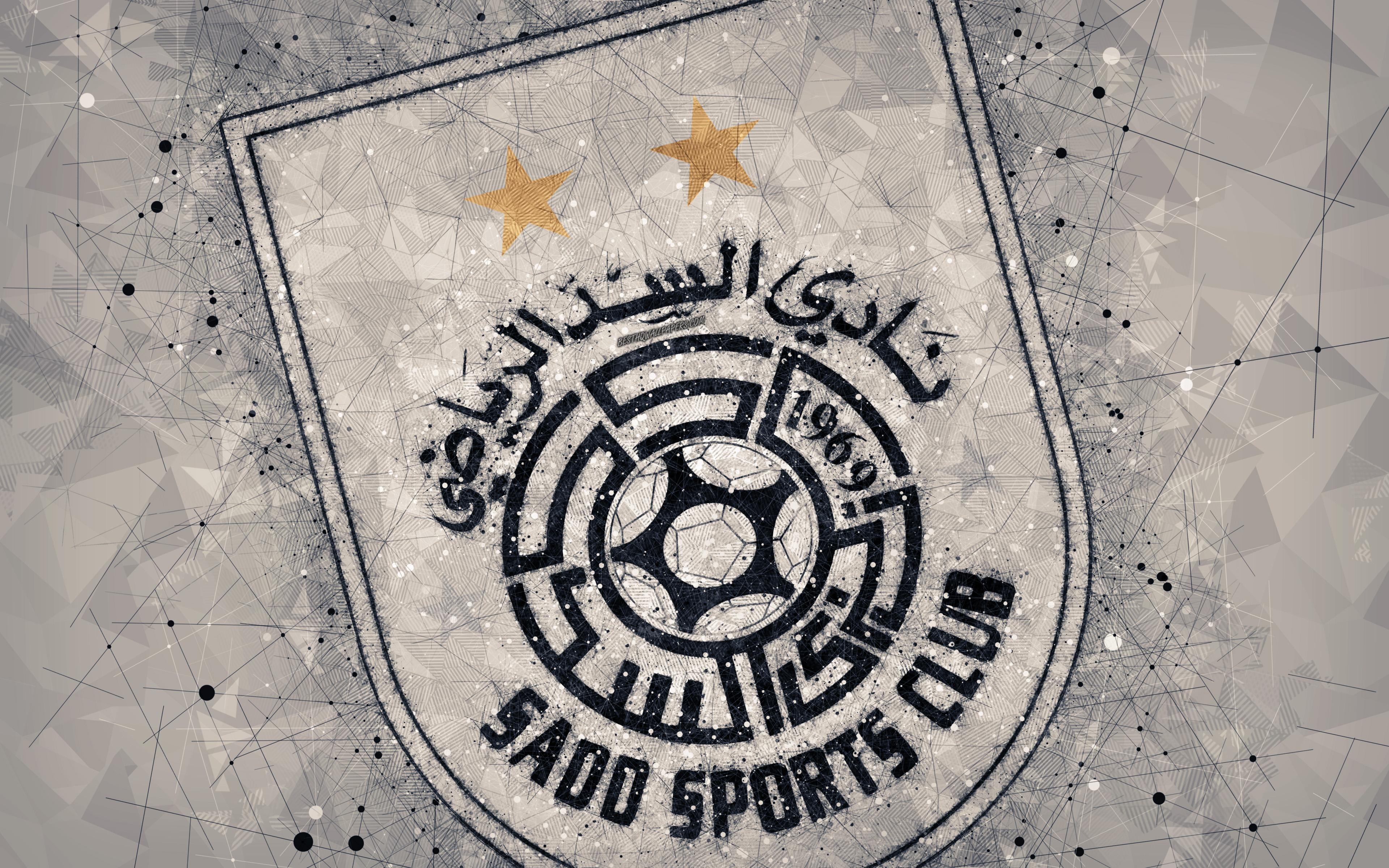 3840x2400 Download wallpaper Al Sadd SC, 4k, geometric art, Qatar football, Desktop