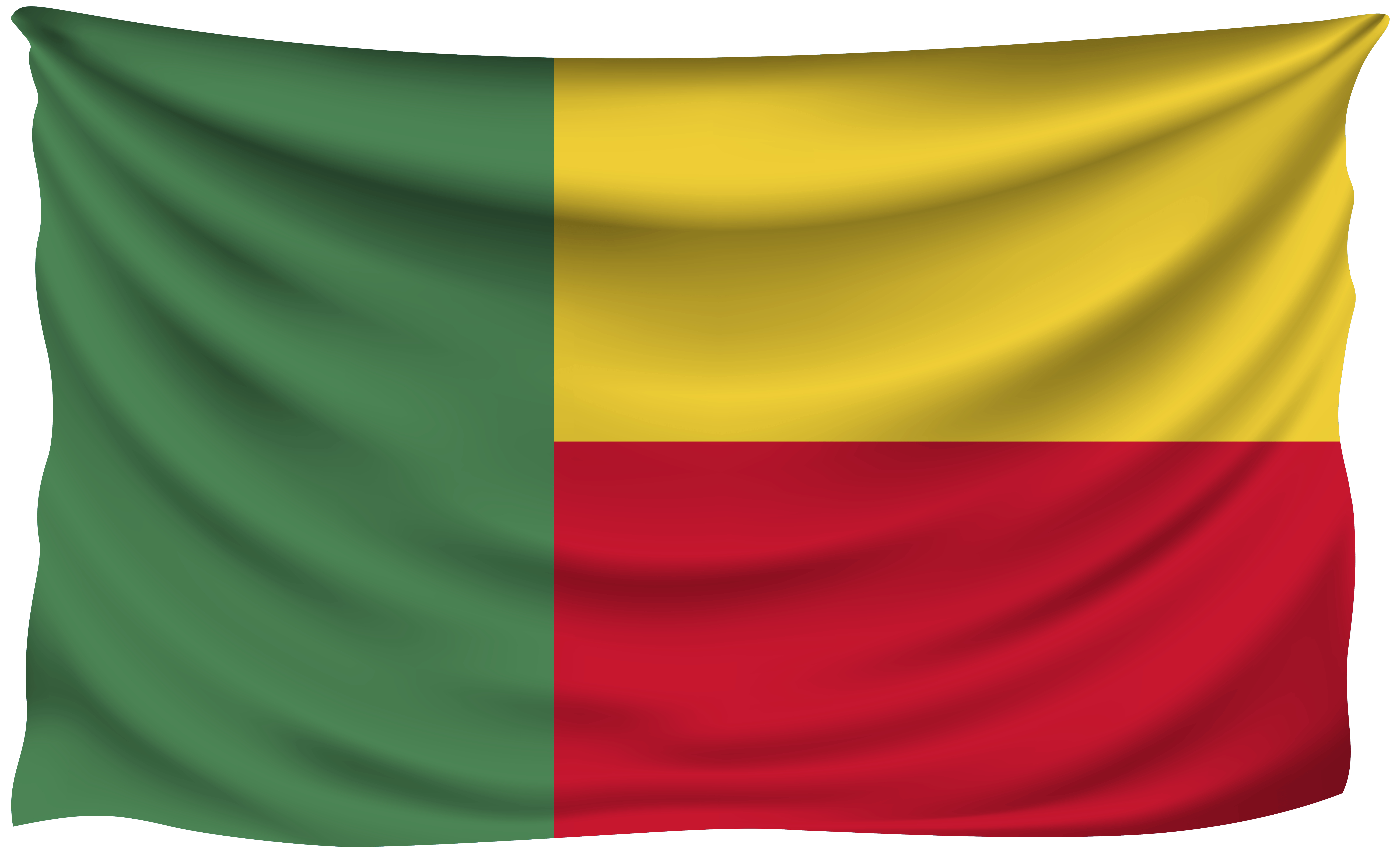 8000x4890 Benin Wrinkled Flag Quality Image, Desktop
