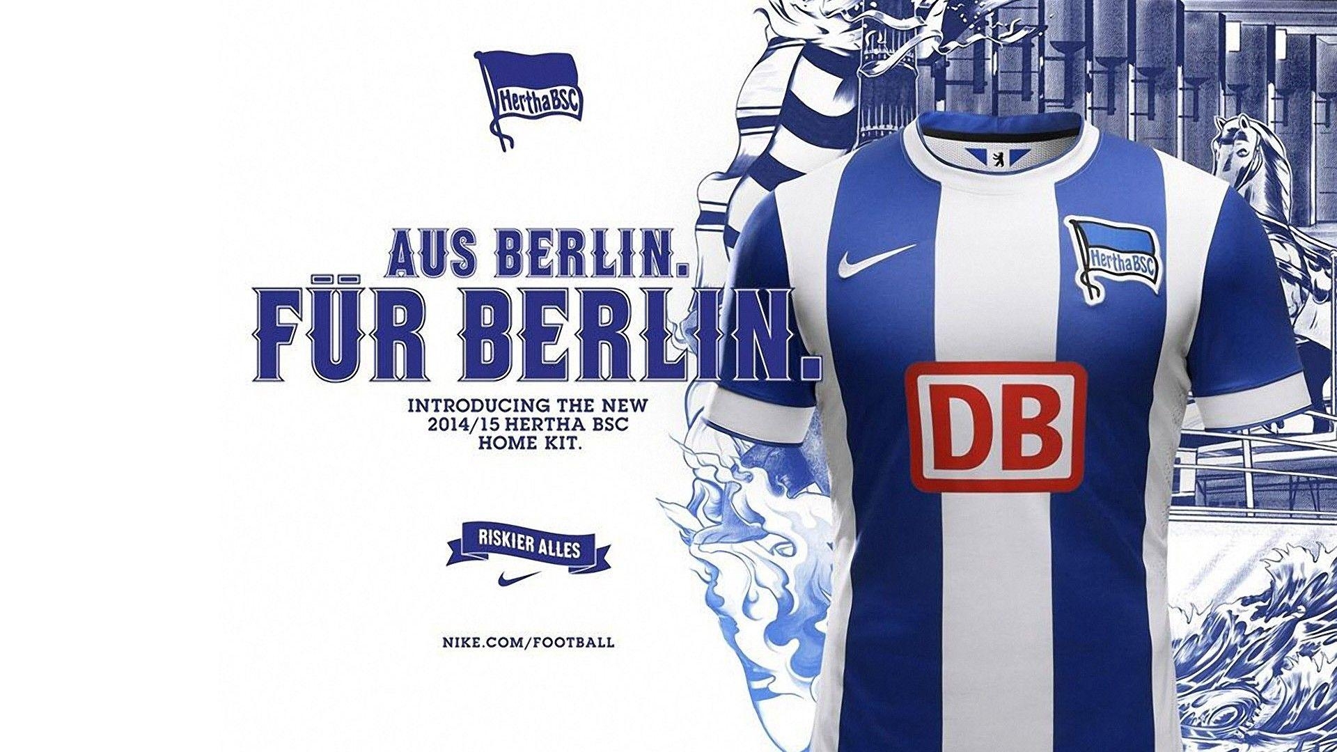 1920x1080 Hertha BSC Berlin 2014 15 Nike Home Jersey Desktop Wallpaper, Desktop