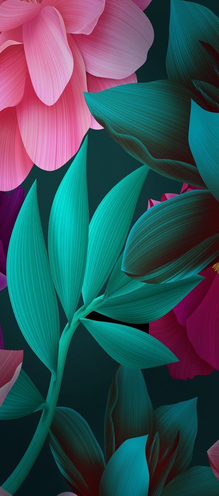 740x1670 Green Flower iPhone Wallpaper Free Green Flower iPhone Background, Phone